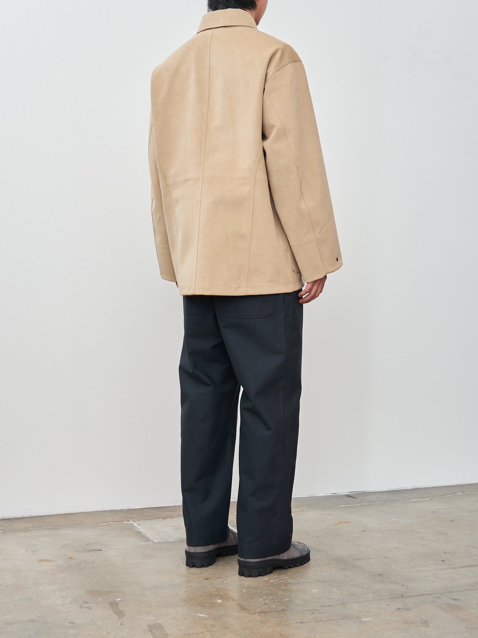 Ultra Double Cloth Suede Field Jacket - Beige