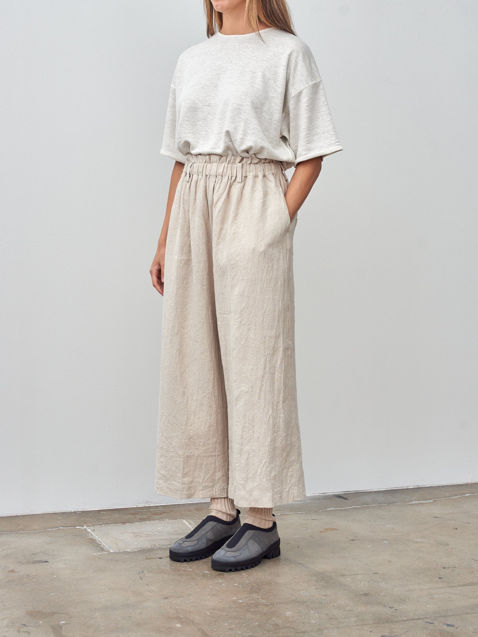 Namu Shop - Ichi Antiquites Linen Vintage Pants - Natural