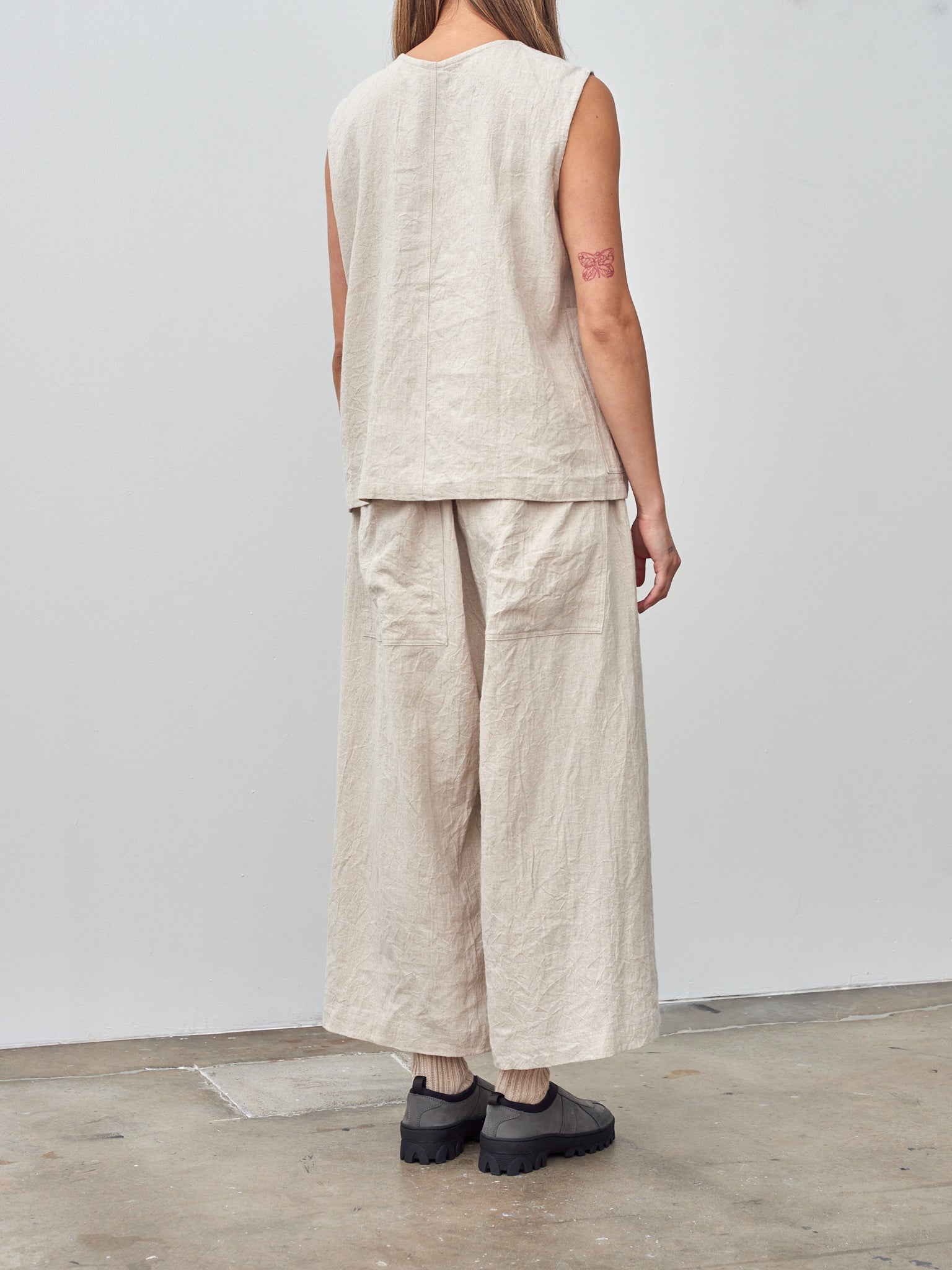 Namu Shop - Ichi Antiquites Linen Vintage Pants - Natural