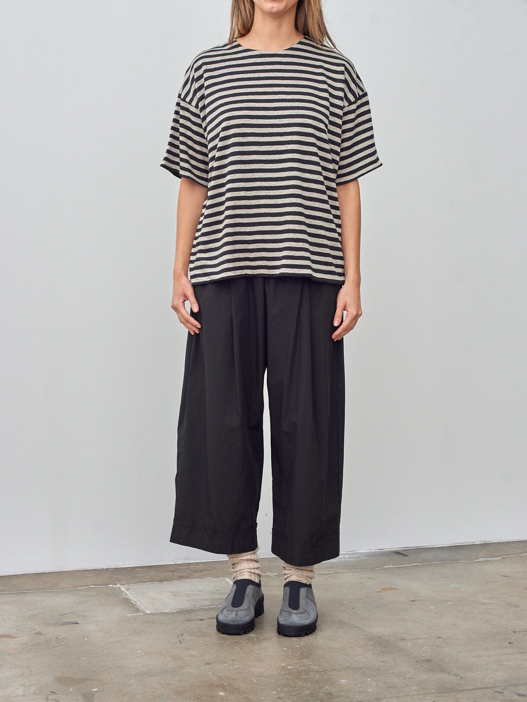 Namu Shop - Ichi Antiquites Reversible Pullover - Stripe/Black