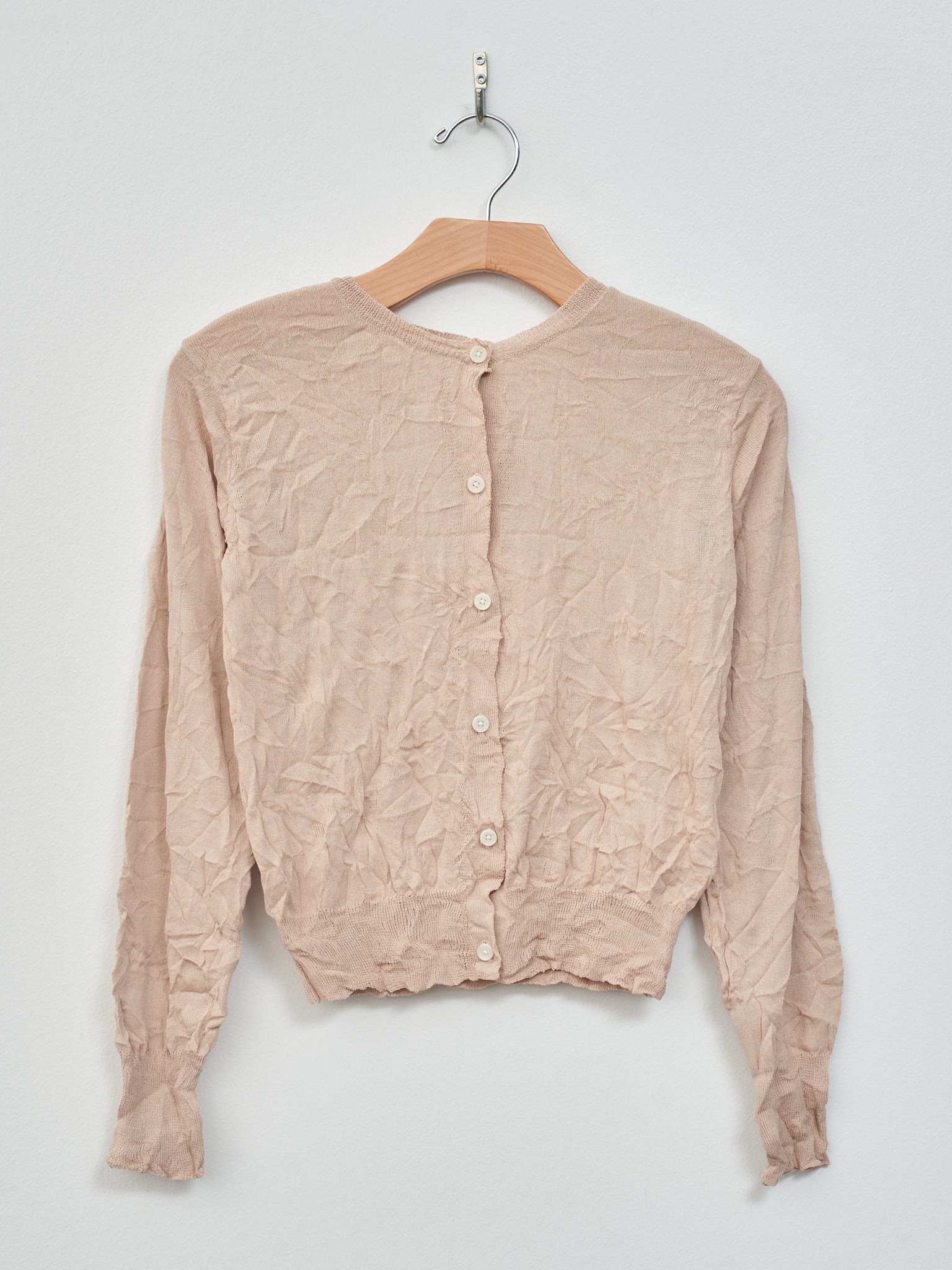 Namu Shop - Sayaka Davis Crinkled Knit Cardigan - Sandstone