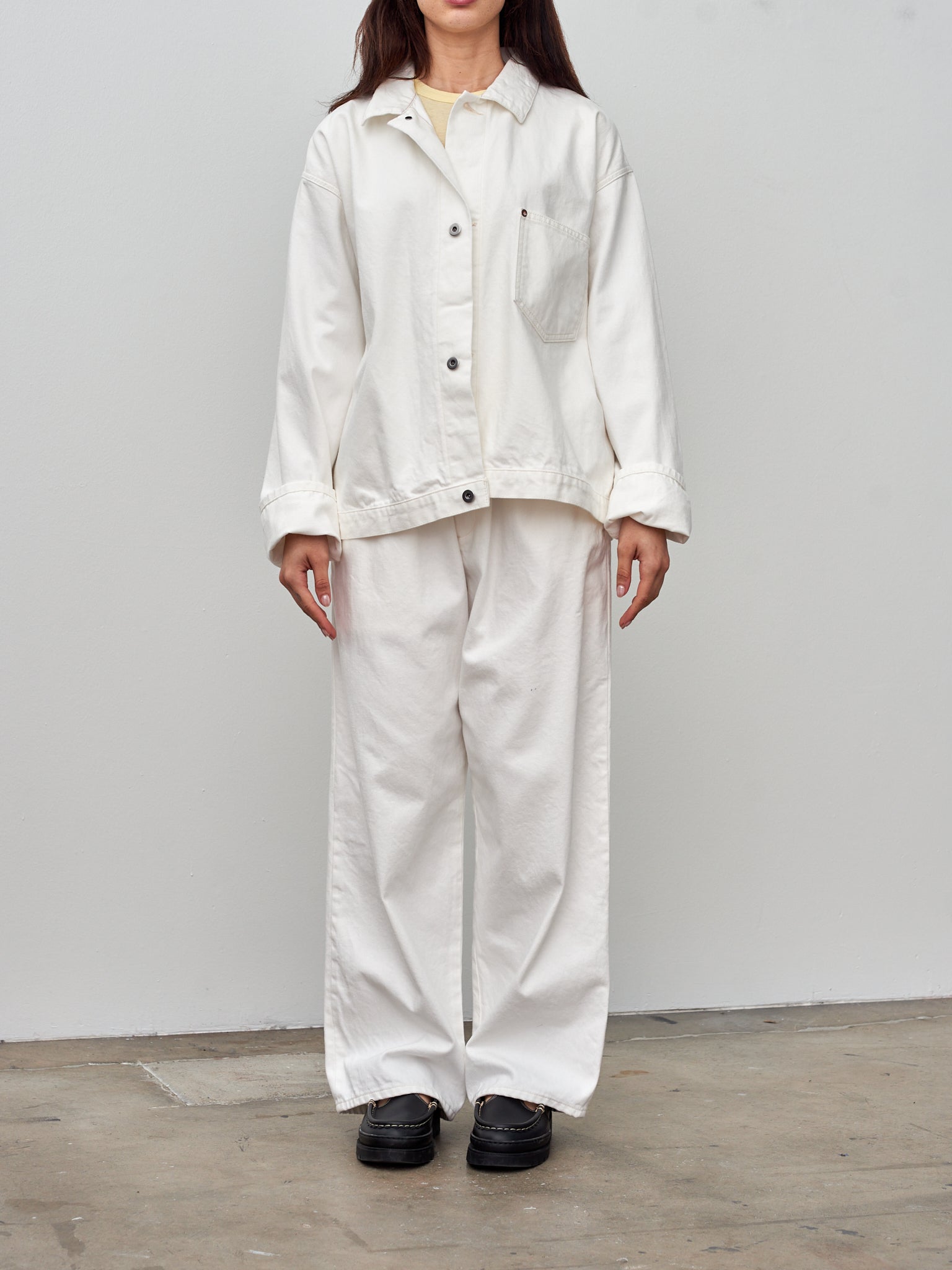 Namu Shop - Yoko Sakamoto Denim Trousers - White (One Wash)