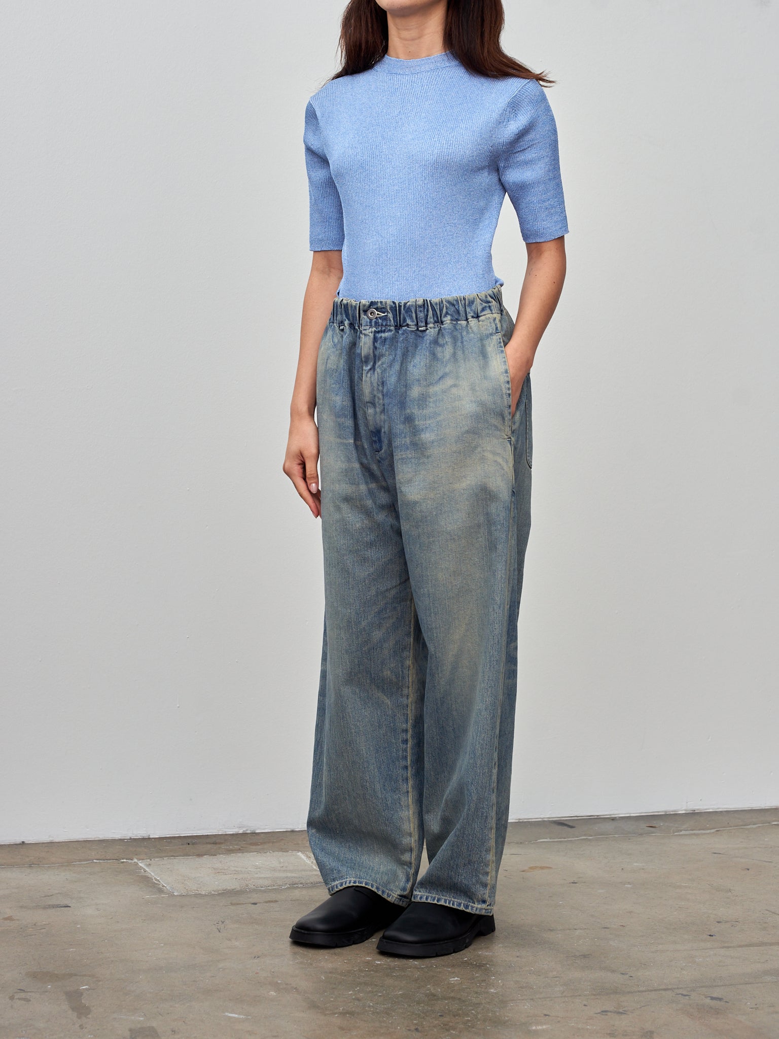 Namu Shop - Yoko Sakamoto Denim Trousers - Fade Indigo