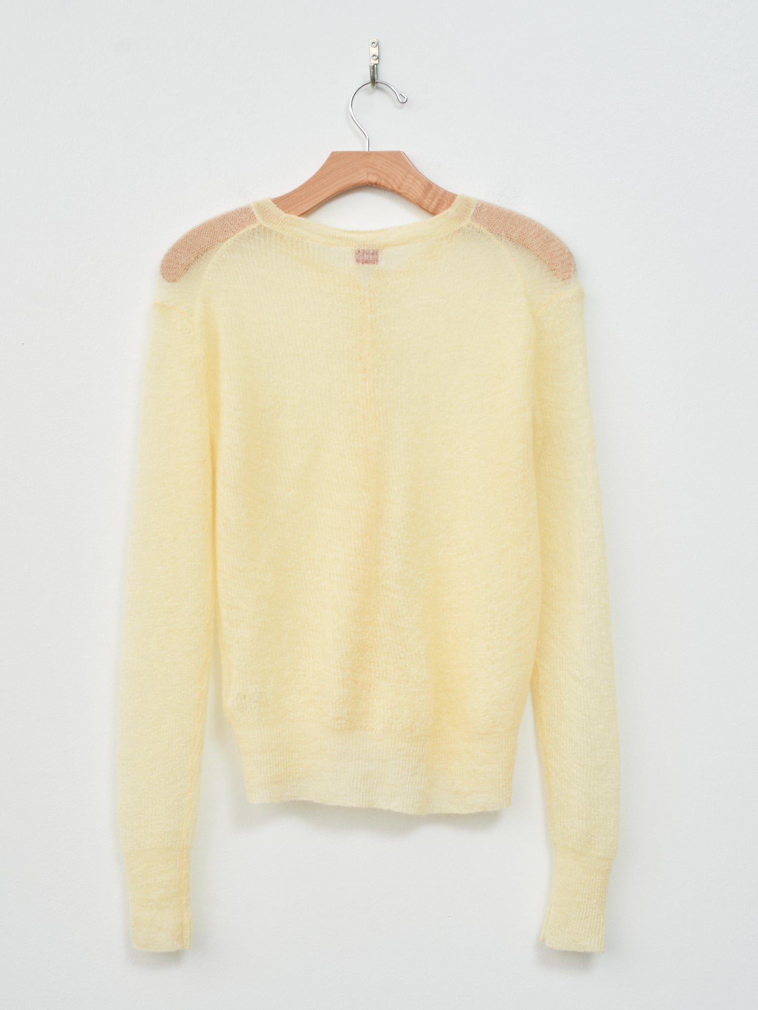 Namu Shop - Babaco Fine Mohair Silk Cardigan - Cream Yellow