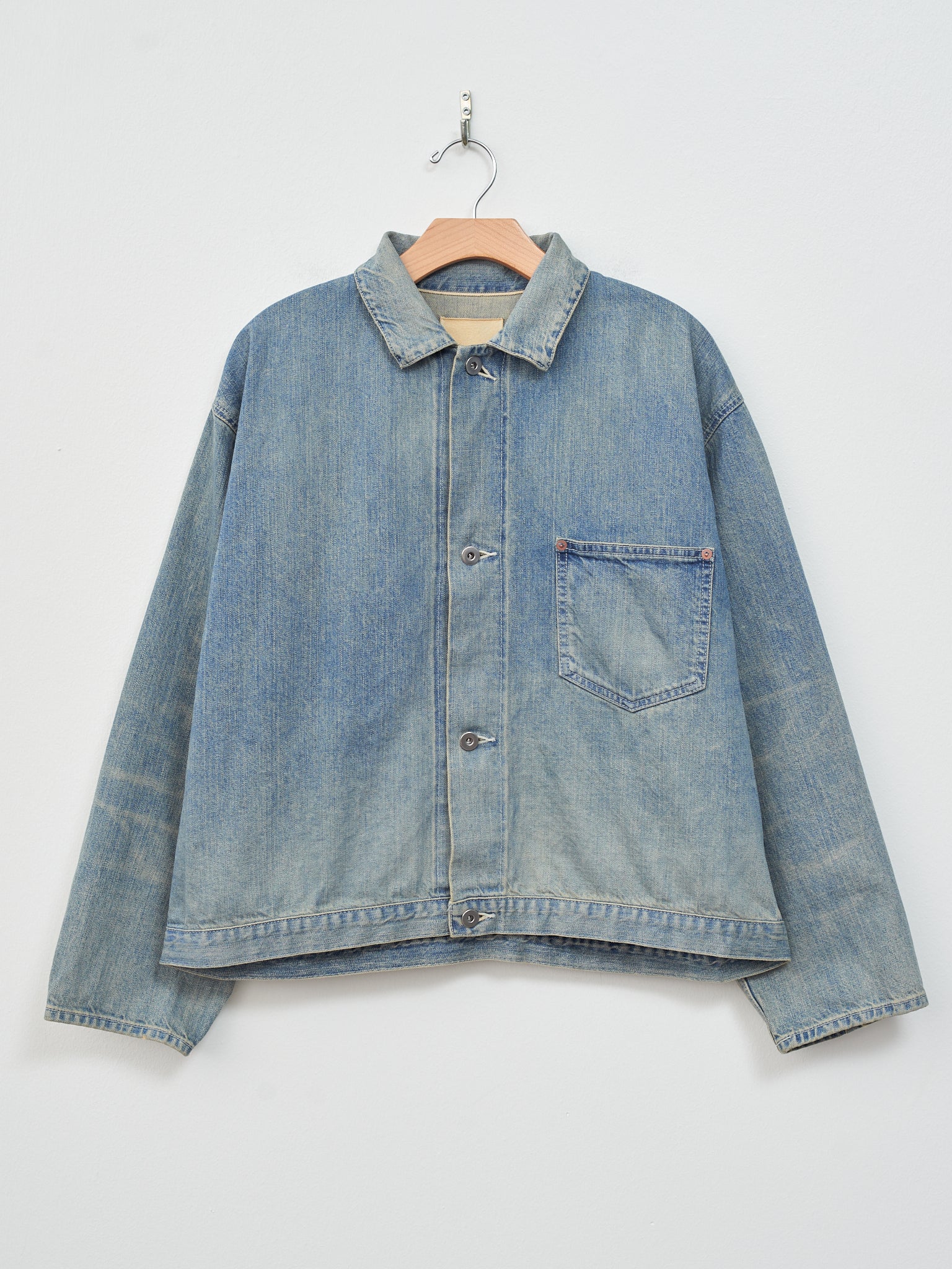 Denim Blouse Jacket - Fade Indigo