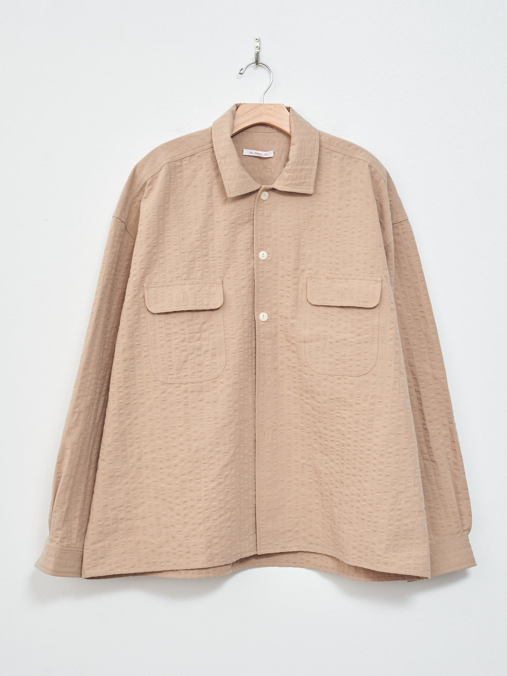 Namu Shop - S.K. Manor Hill Park Shirt Jacket - Tan Puckered Cotton
