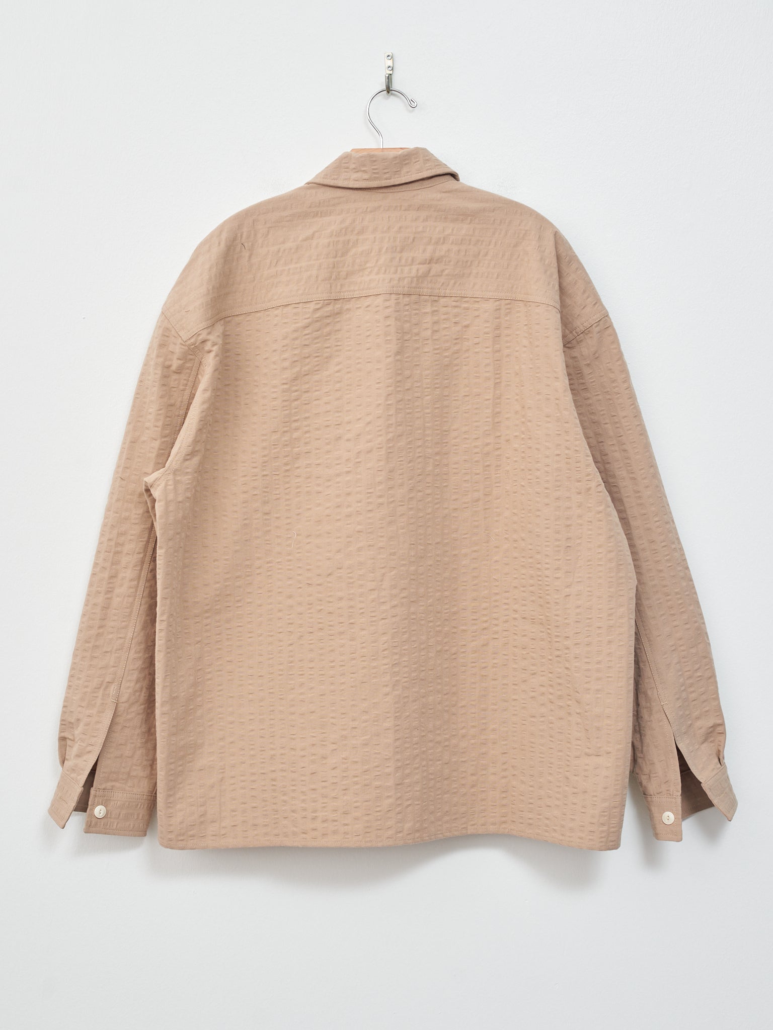 Namu Shop - S.K. Manor Hill Park Shirt Jacket - Tan Puckered Cotton