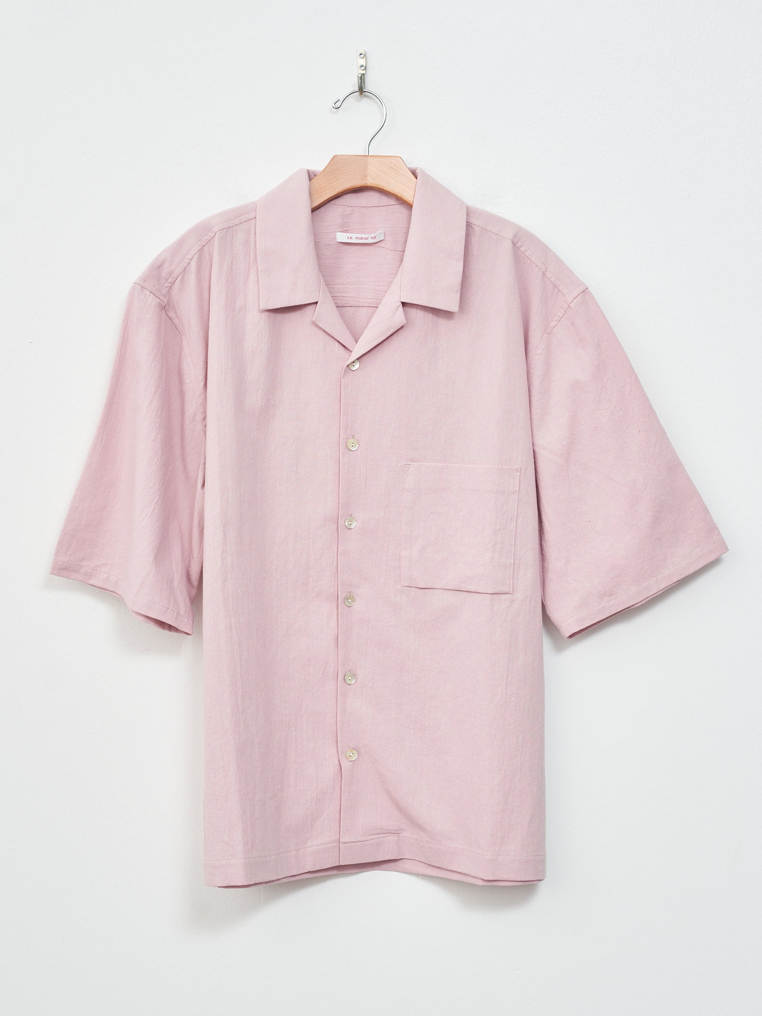Namu Shop - S.K. Manor Hill Aloha Shirt - Rose Cotton Linen