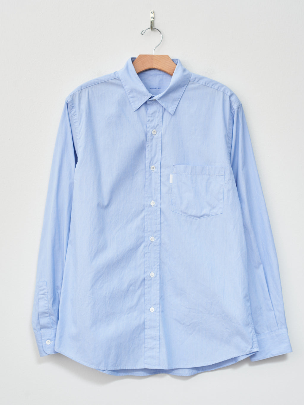 Namu Shop - SH Shirt Regular Collar Shirt - Light Blue Stripe