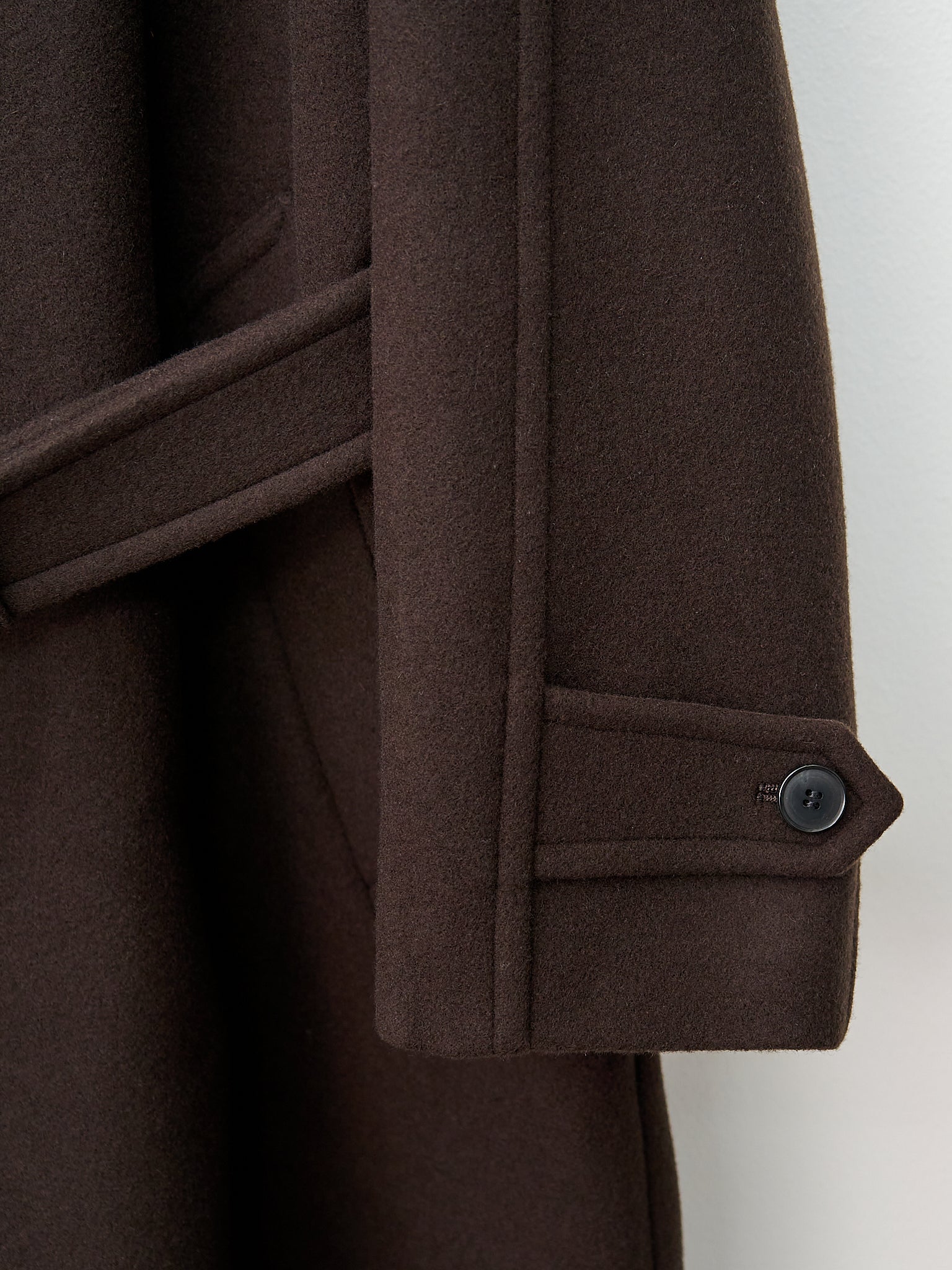 Namu Shop - Yleve Super 140's Wool Melton Coat - Brown