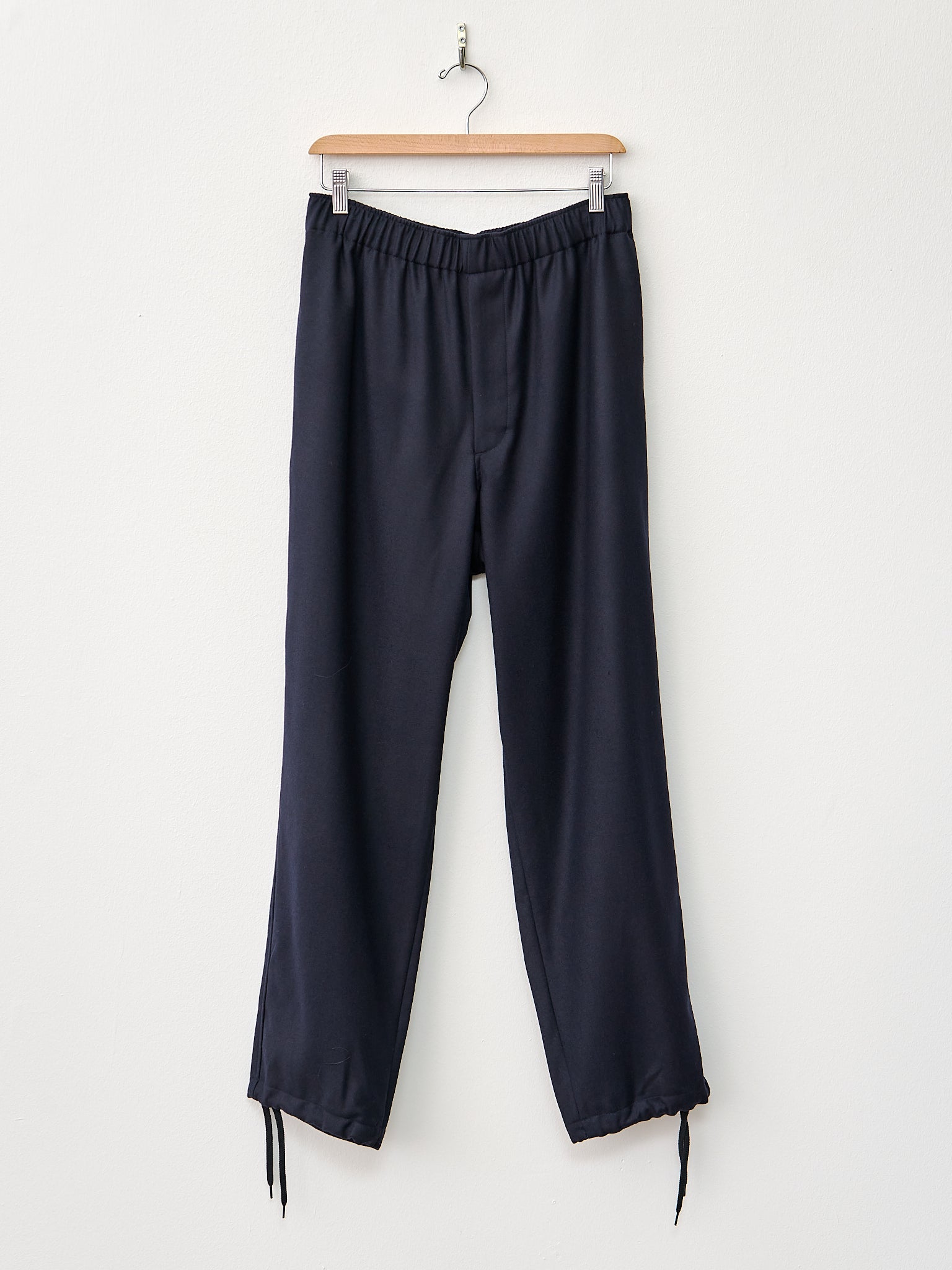 Namu Shop - Yleve Wool Flannel Easy Trousers - Navy