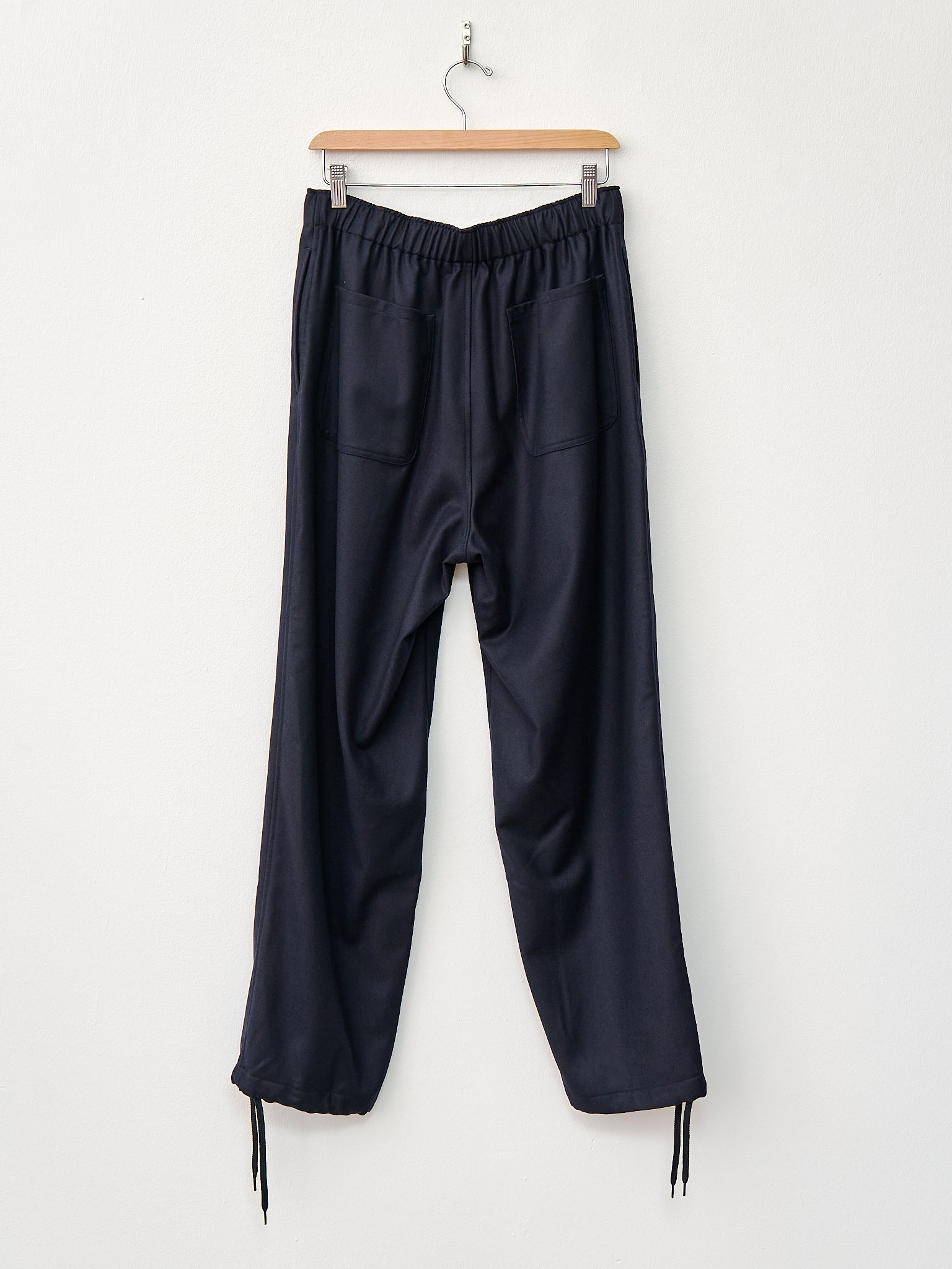 Namu Shop - Yleve Wool Flannel Easy Trousers - Navy