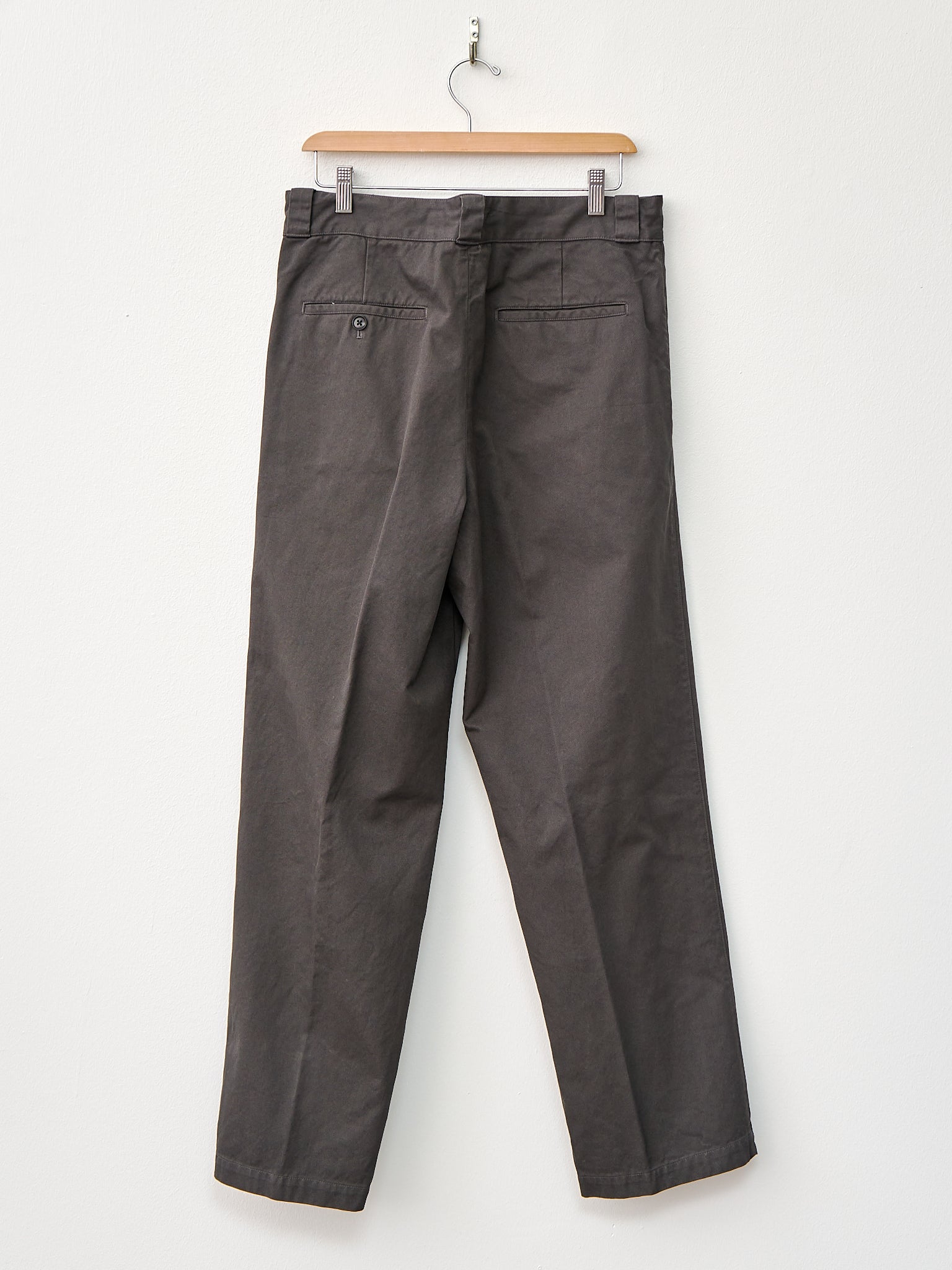 Namu Shop - Yleve Cotton Twill Garment Dye Trousers - Gray