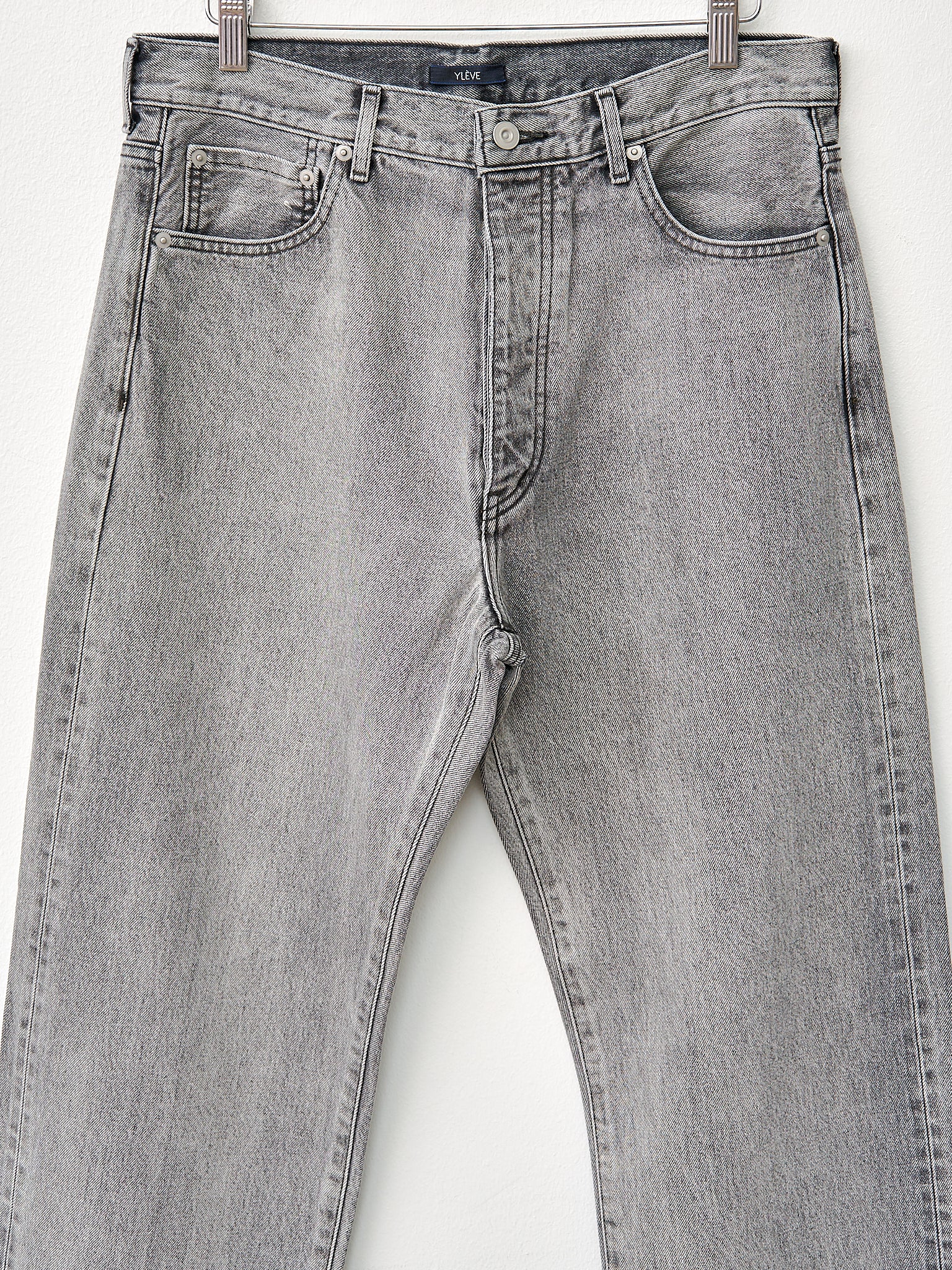 Namu Shop - Yleve 13.5oz Straight Fade Denim - Ice Black