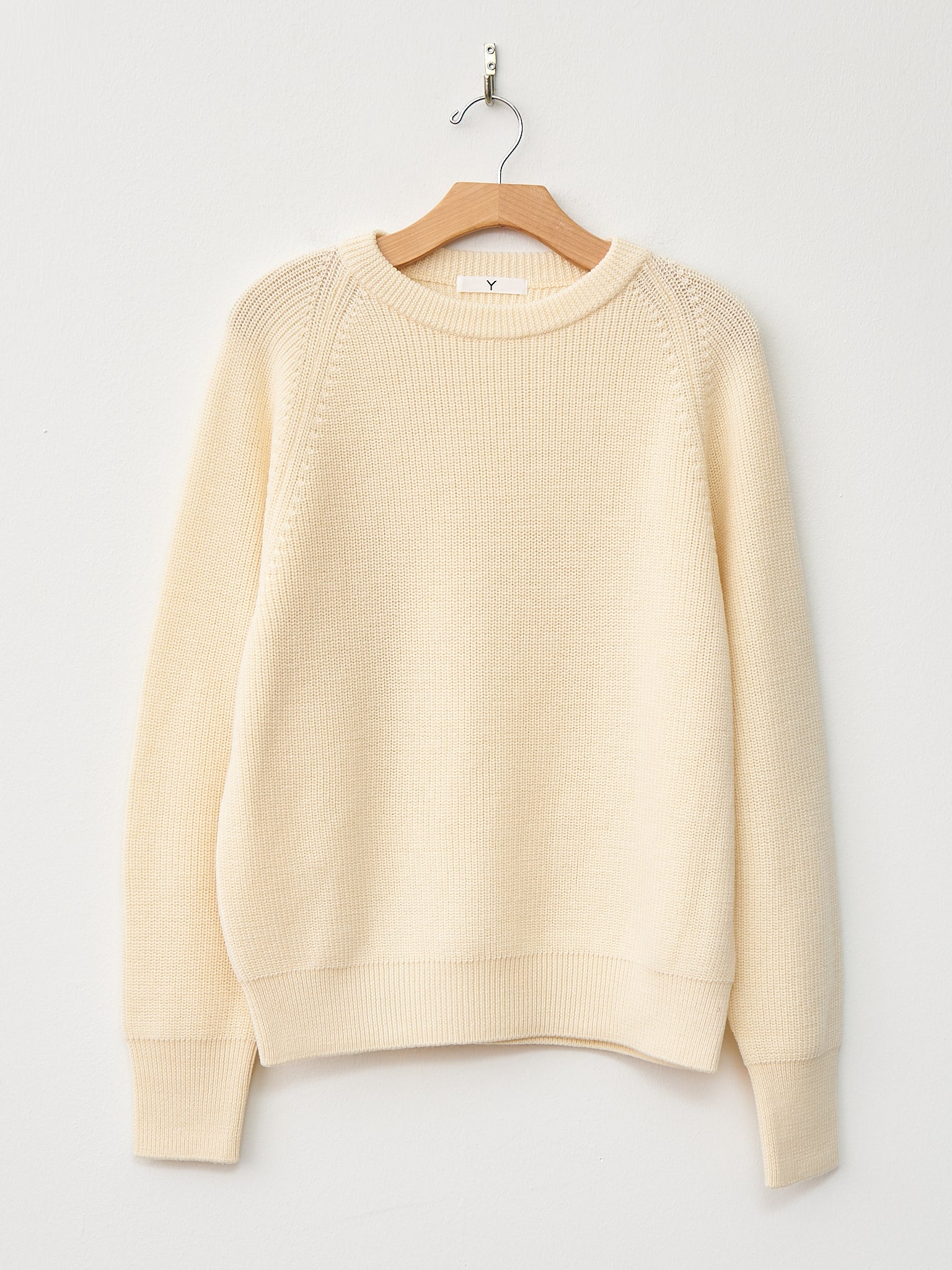 Namu Shop - Y Non Mulesing Wool Crewneck Knit- White