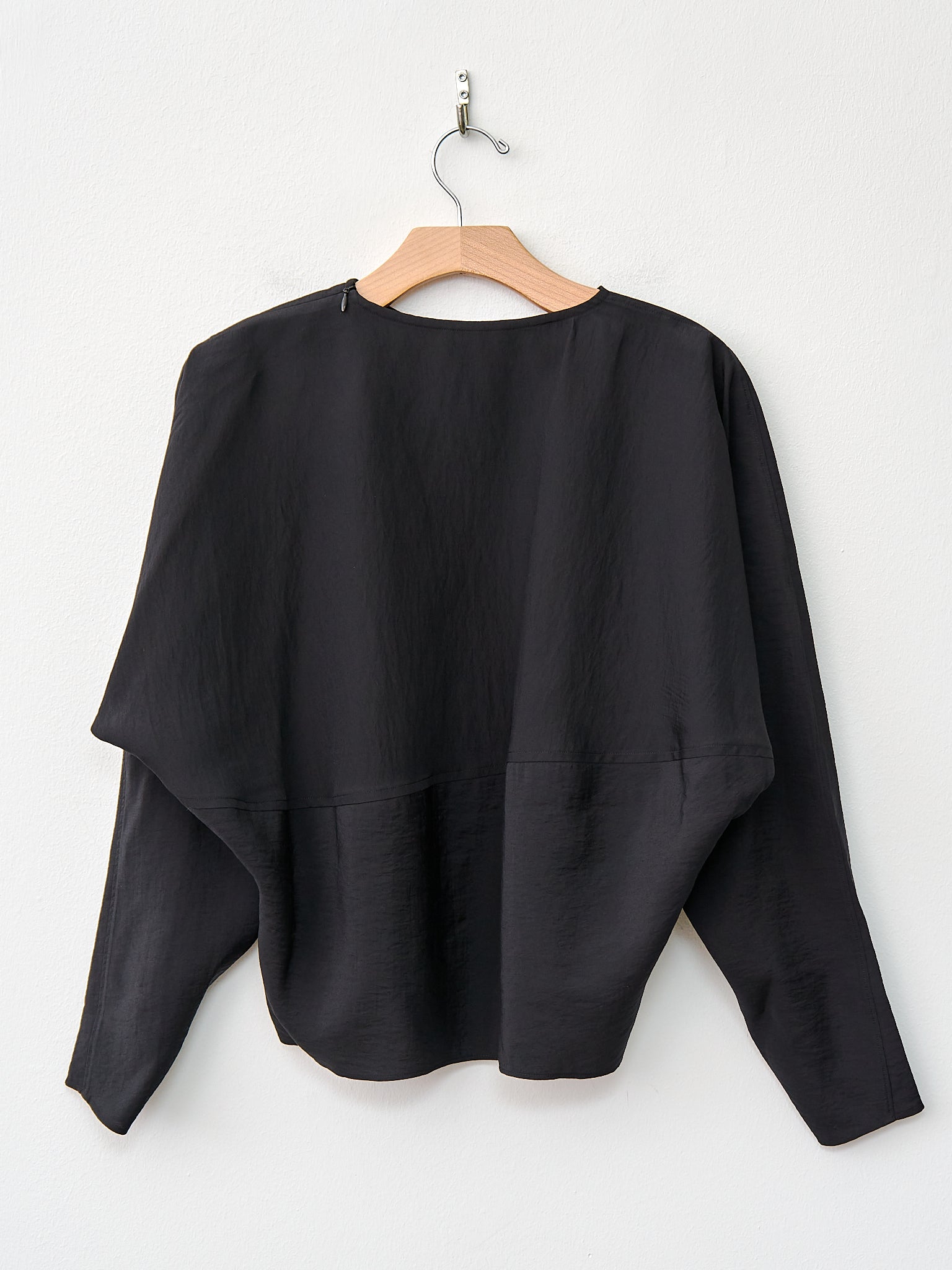 Namu Shop - Yleve Rayon Polyester Broad 3D Blouse - Black