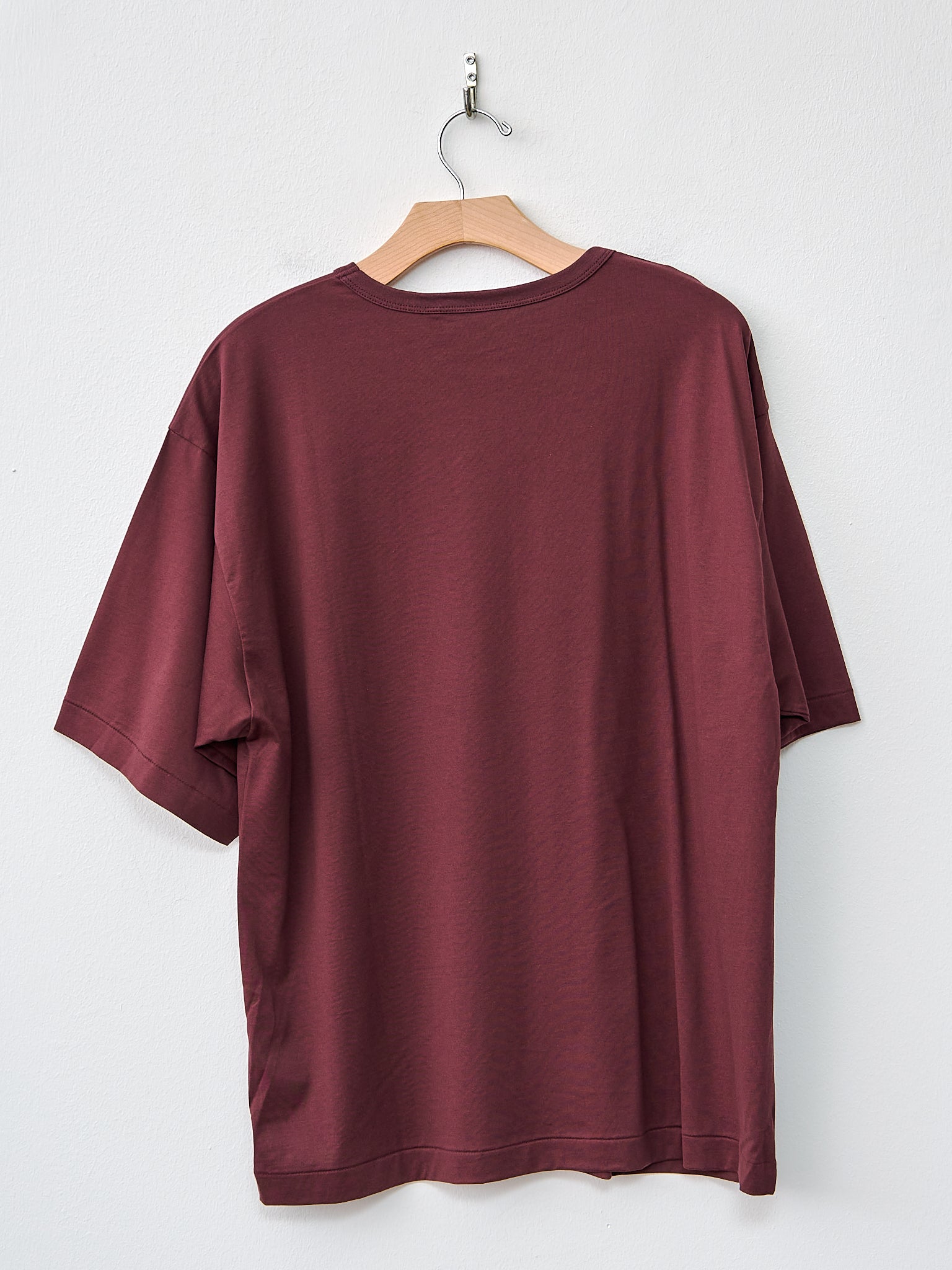 Suvin Suede Tenjiku Half Sleeve Tee - Burgundy