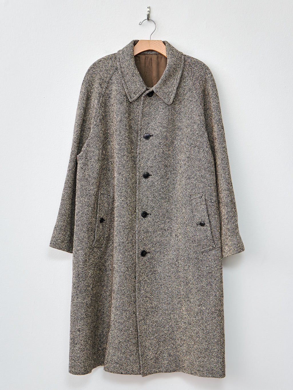 Umbrella Coat - Black Nep Donegal Tweed