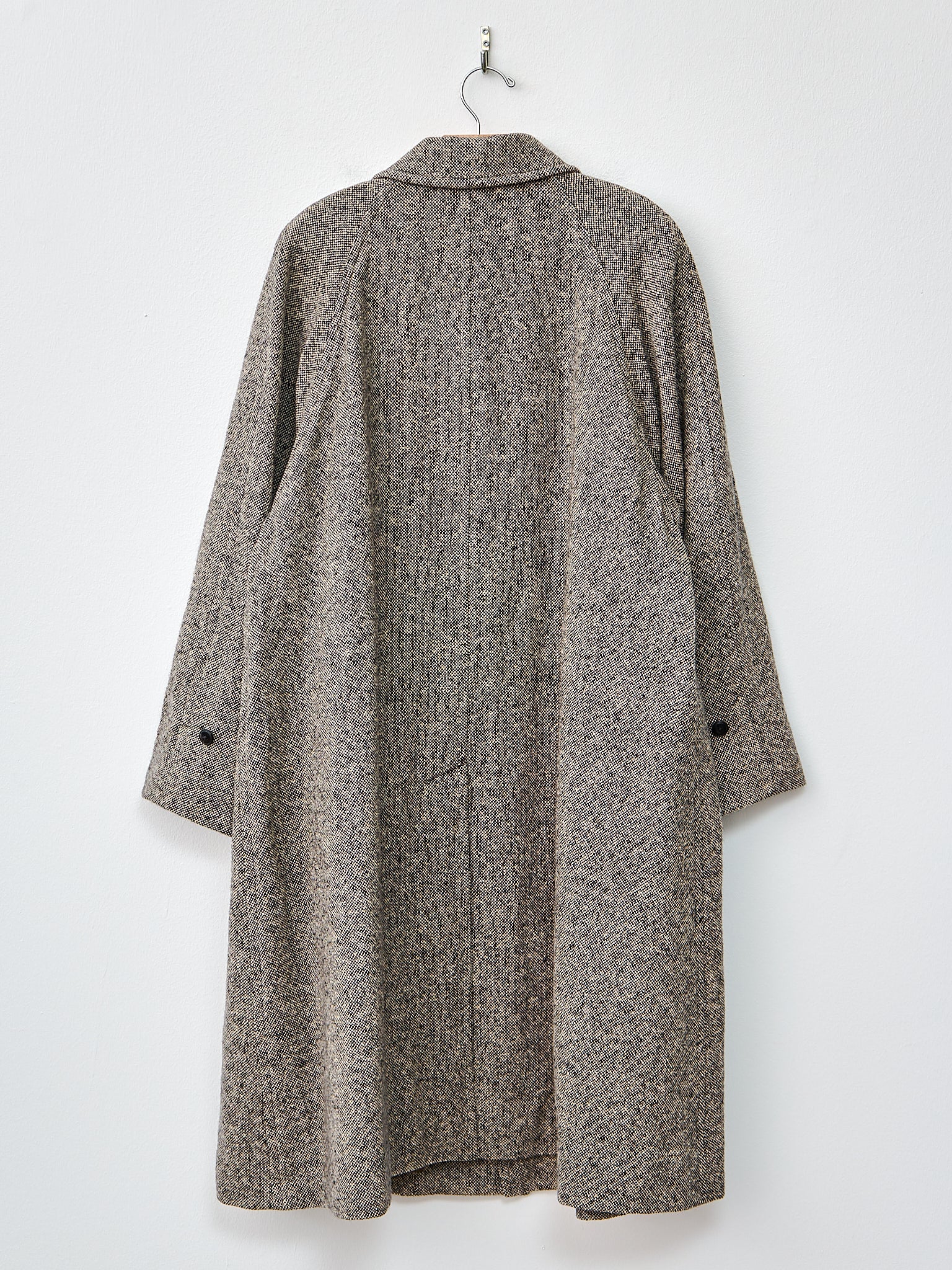 Umbrella Coat - Black Nep Donegal Tweed