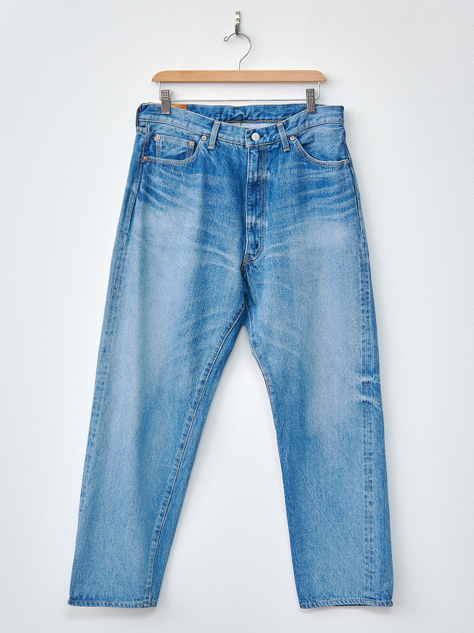 5P Zipper Front Denim Pants - Indigo Vintage Wash