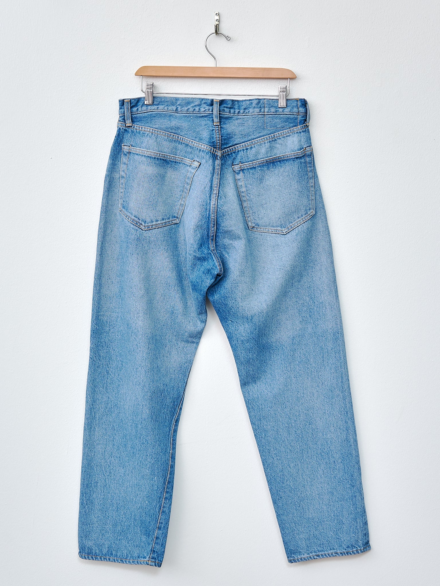 5P Zipper Front Denim Pants - Indigo Vintage Wash