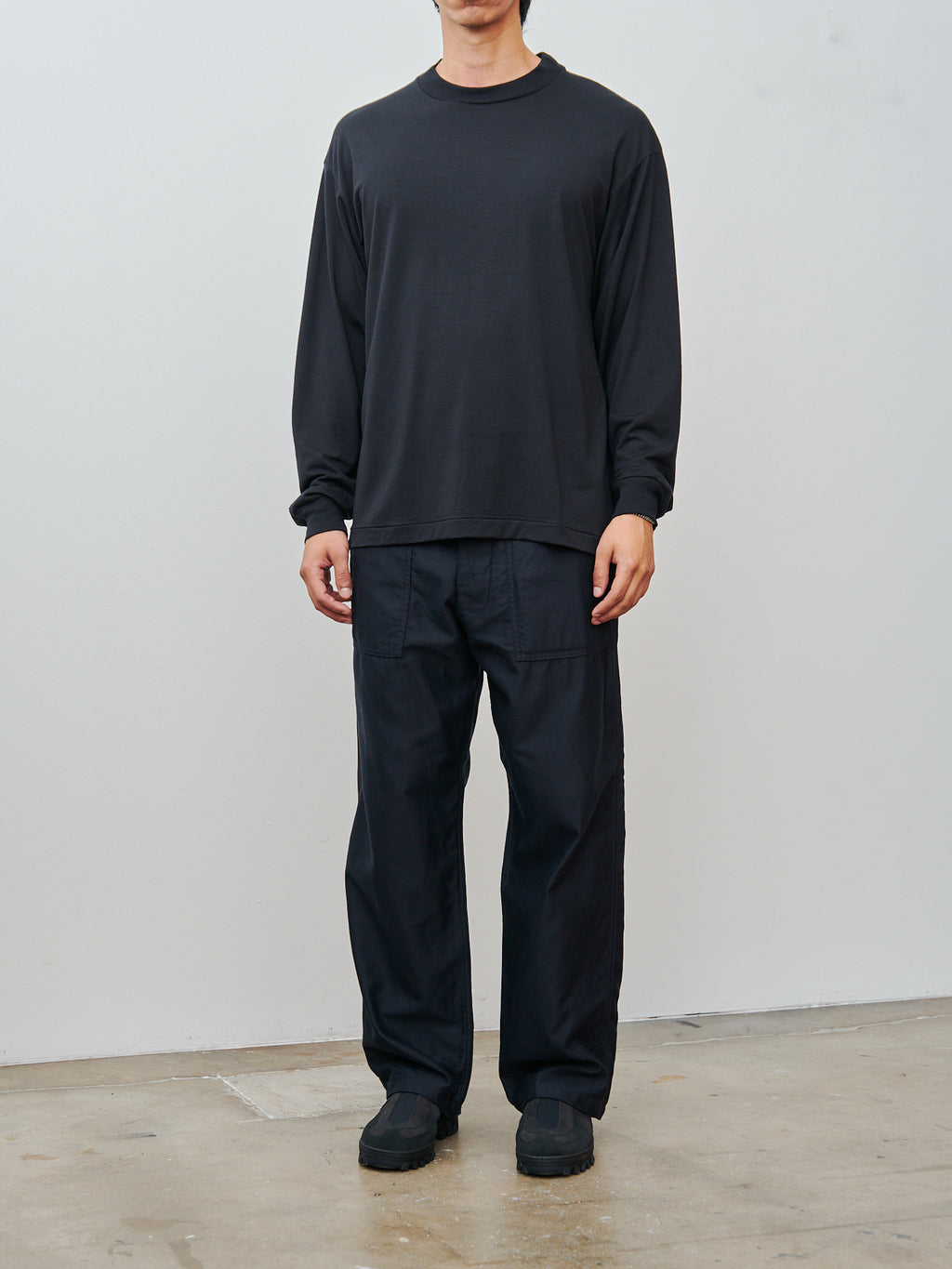 Namu Shop - Kaptain Sunshine Super Soft Merino Tenjiku L/S Tee - Navy