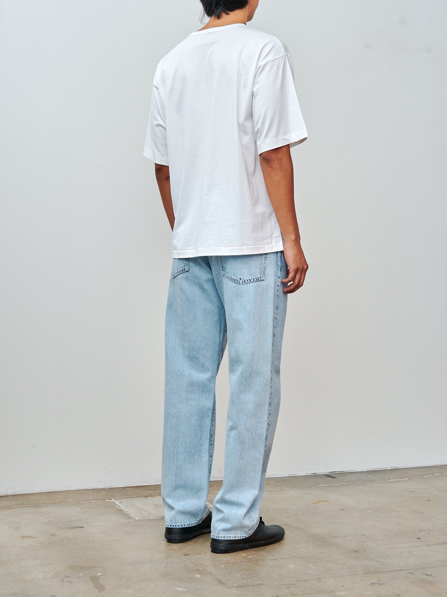 Suvin Suede Tenjiku Half Sleeve Tee - White