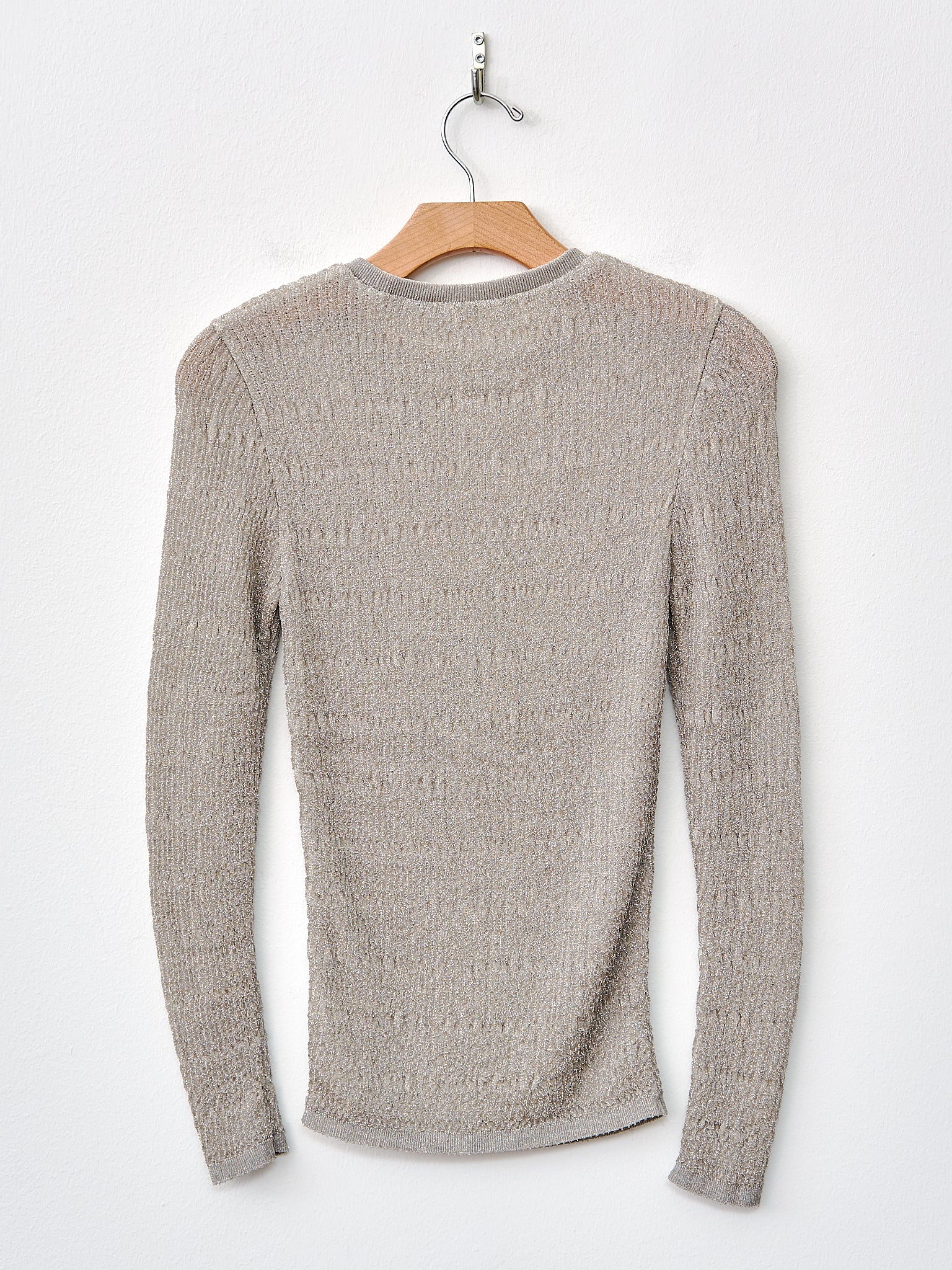 Namu Shop - Babaco Lurex Rib Pullover - Silver