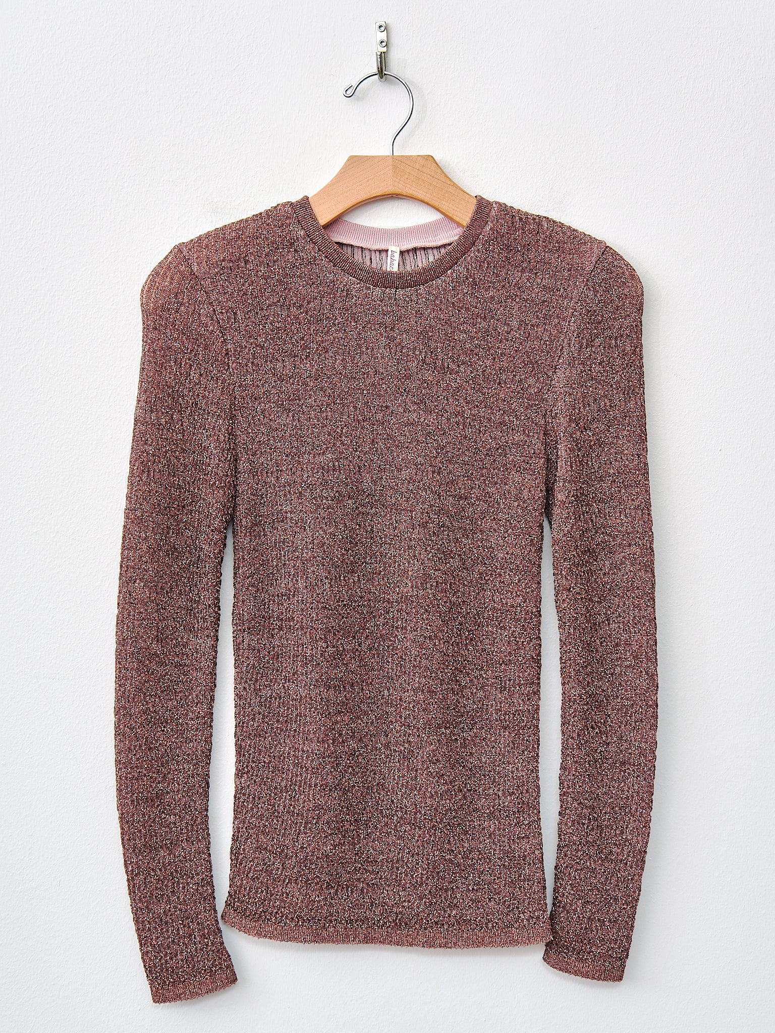 Namu Shop - Babaco Lurex Rib Pullover - Copper