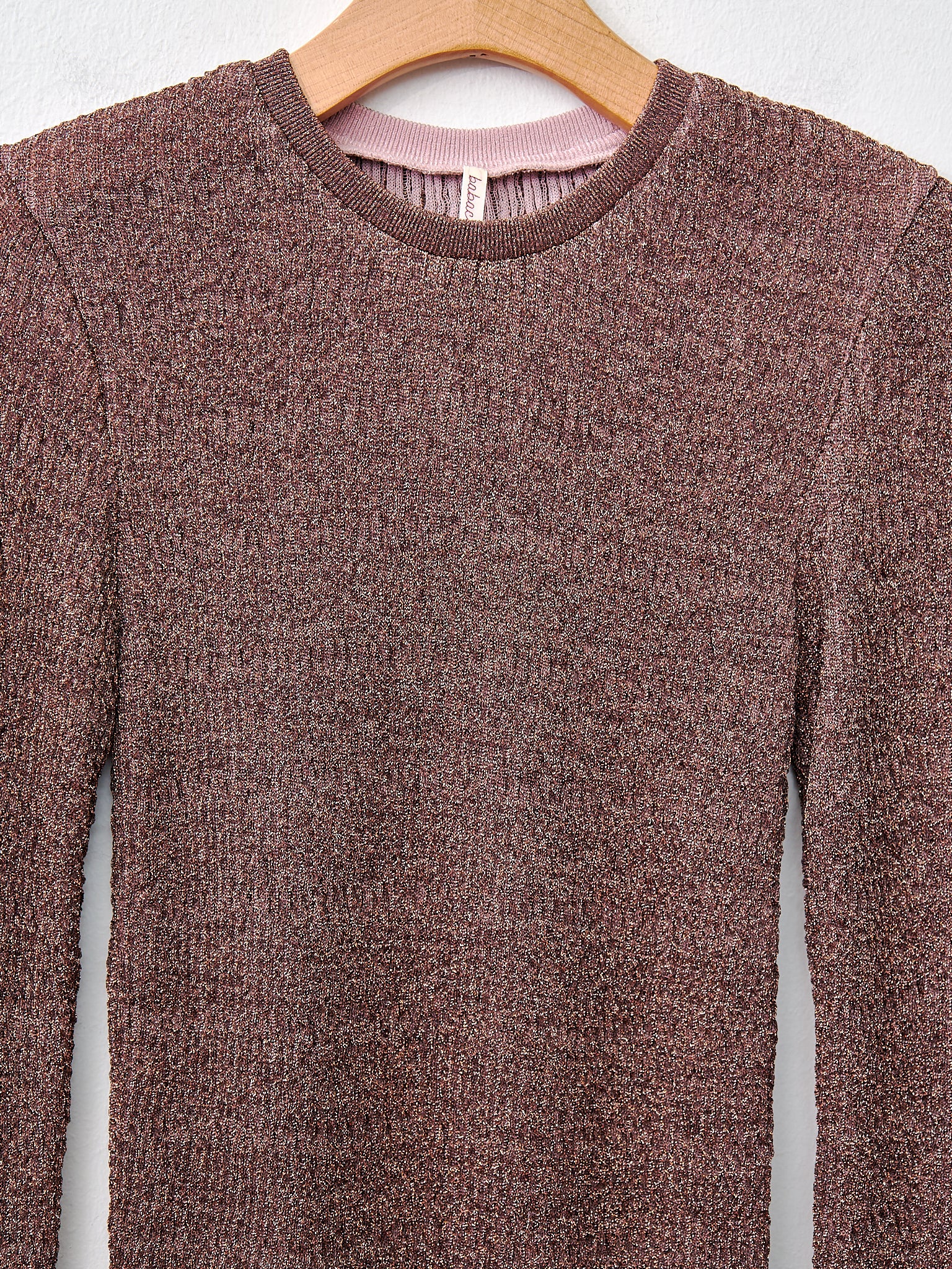 Namu Shop - Babaco Lurex Rib Pullover - Copper