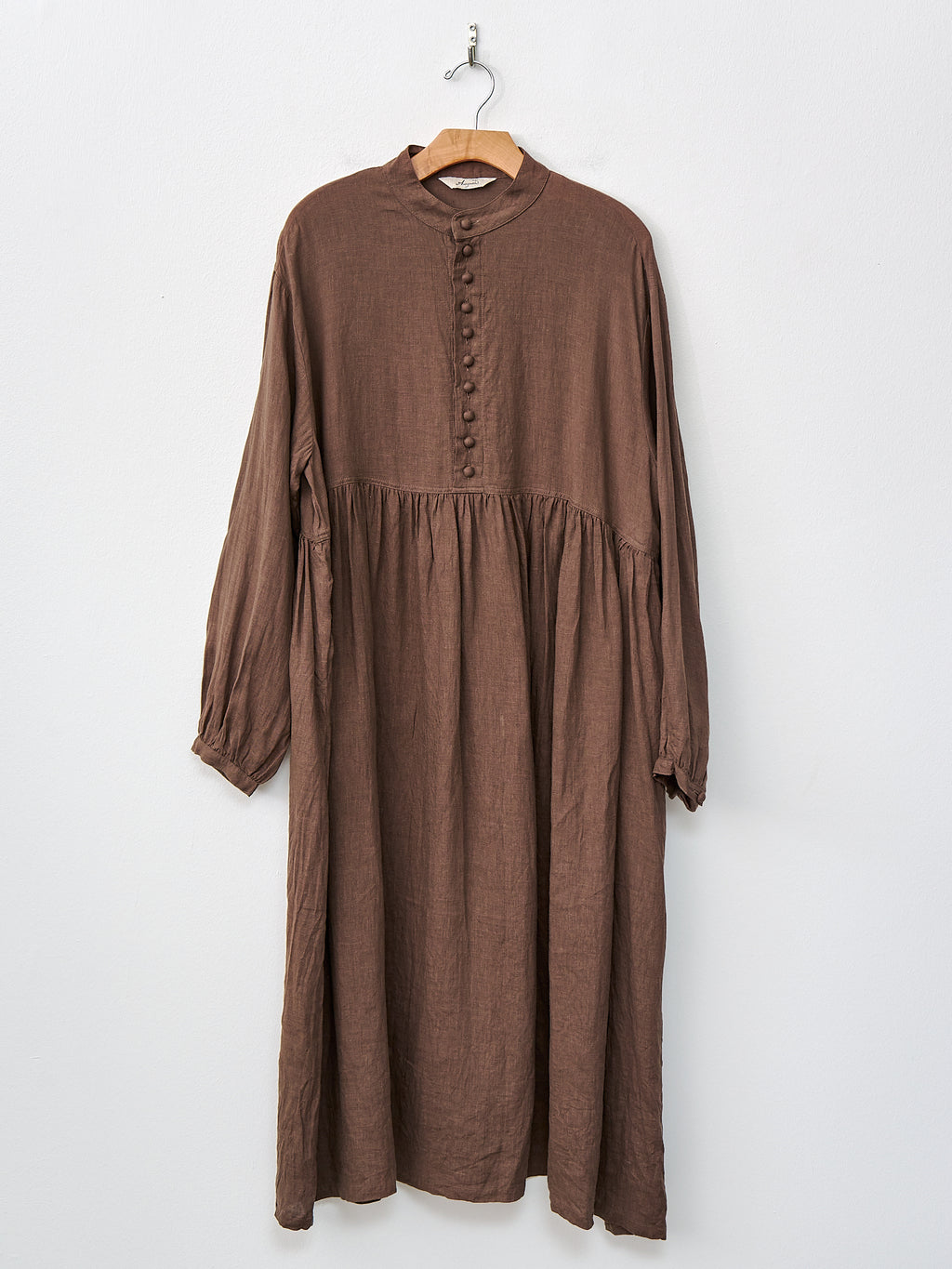 Namu Shop - Ichi Antiquites French Linen Dress - Brown