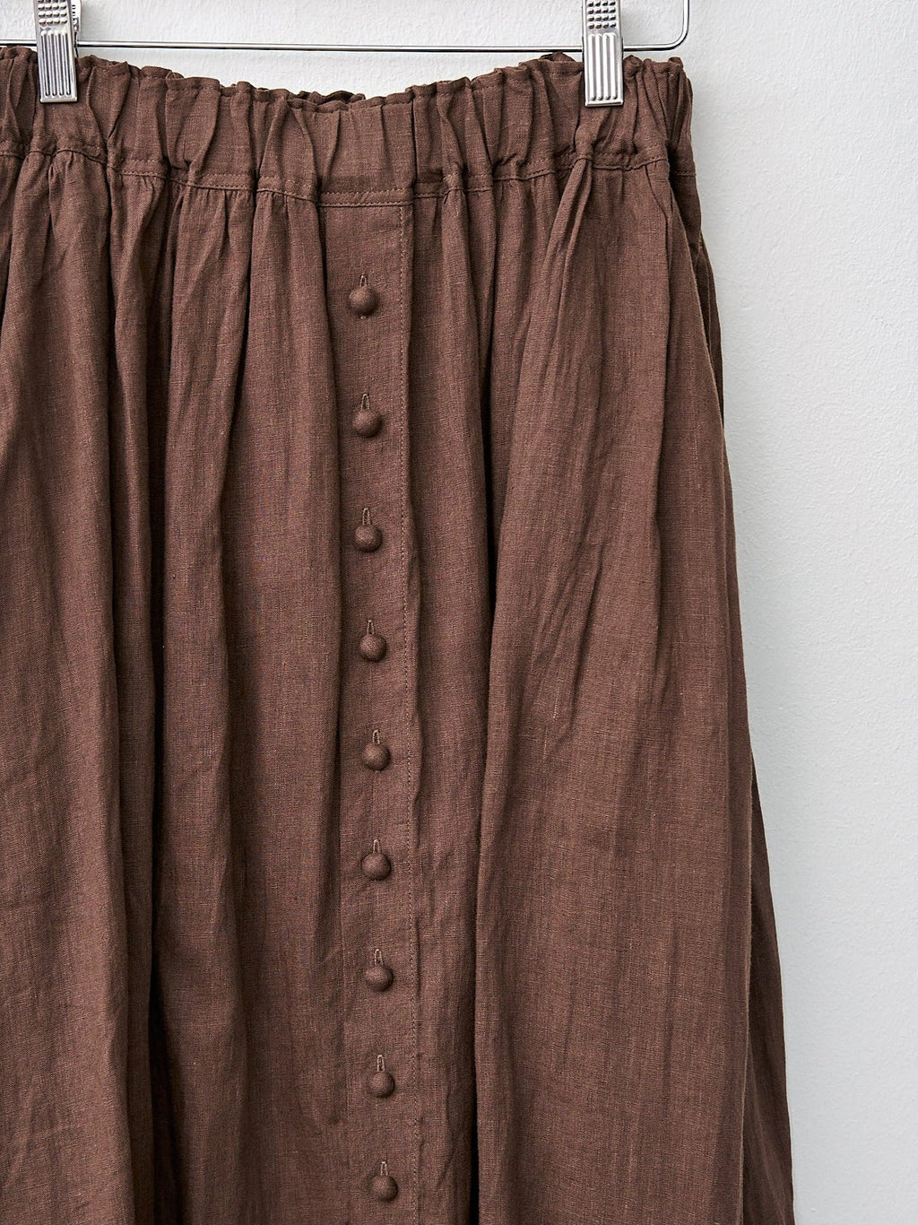 Namu Shop - Ichi Antiquites French Linen Skirt - Brown