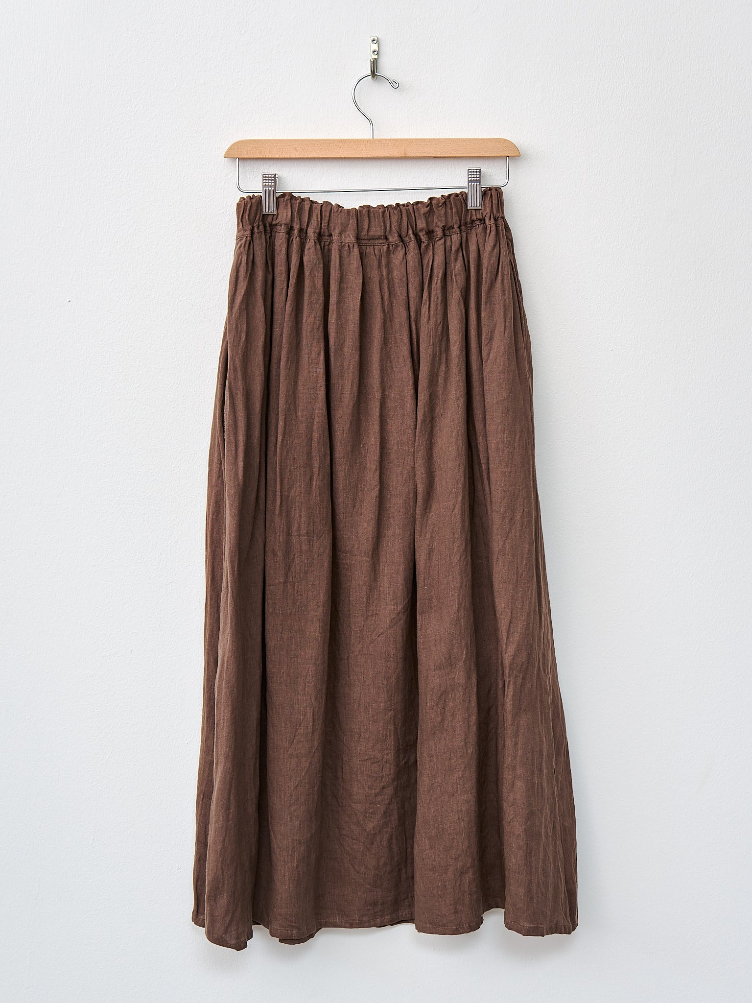 Namu Shop - Ichi Antiquites French Linen Skirt - Brown