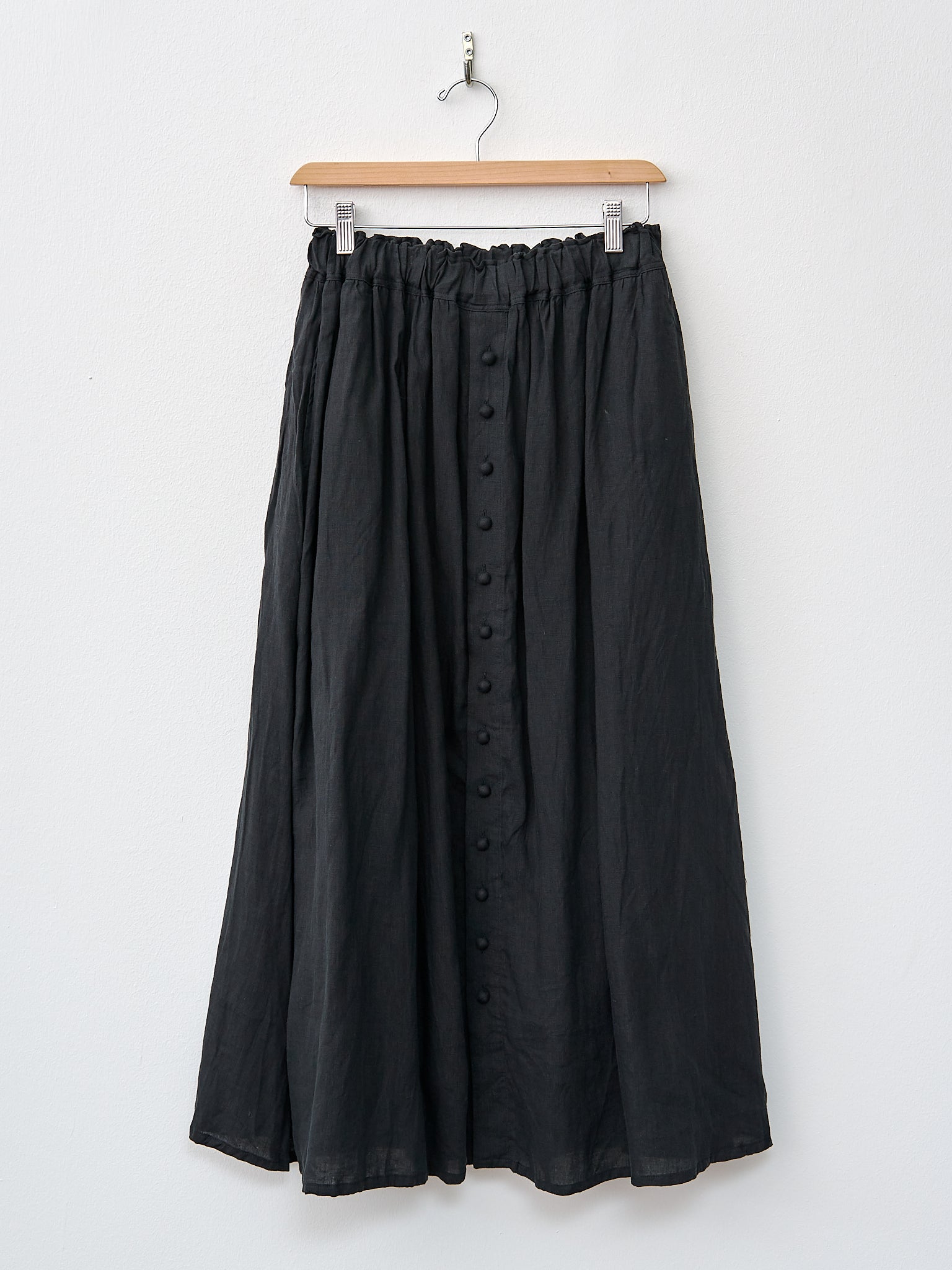 Namu Shop - Ichi Antiquites French Linen Skirt - Black