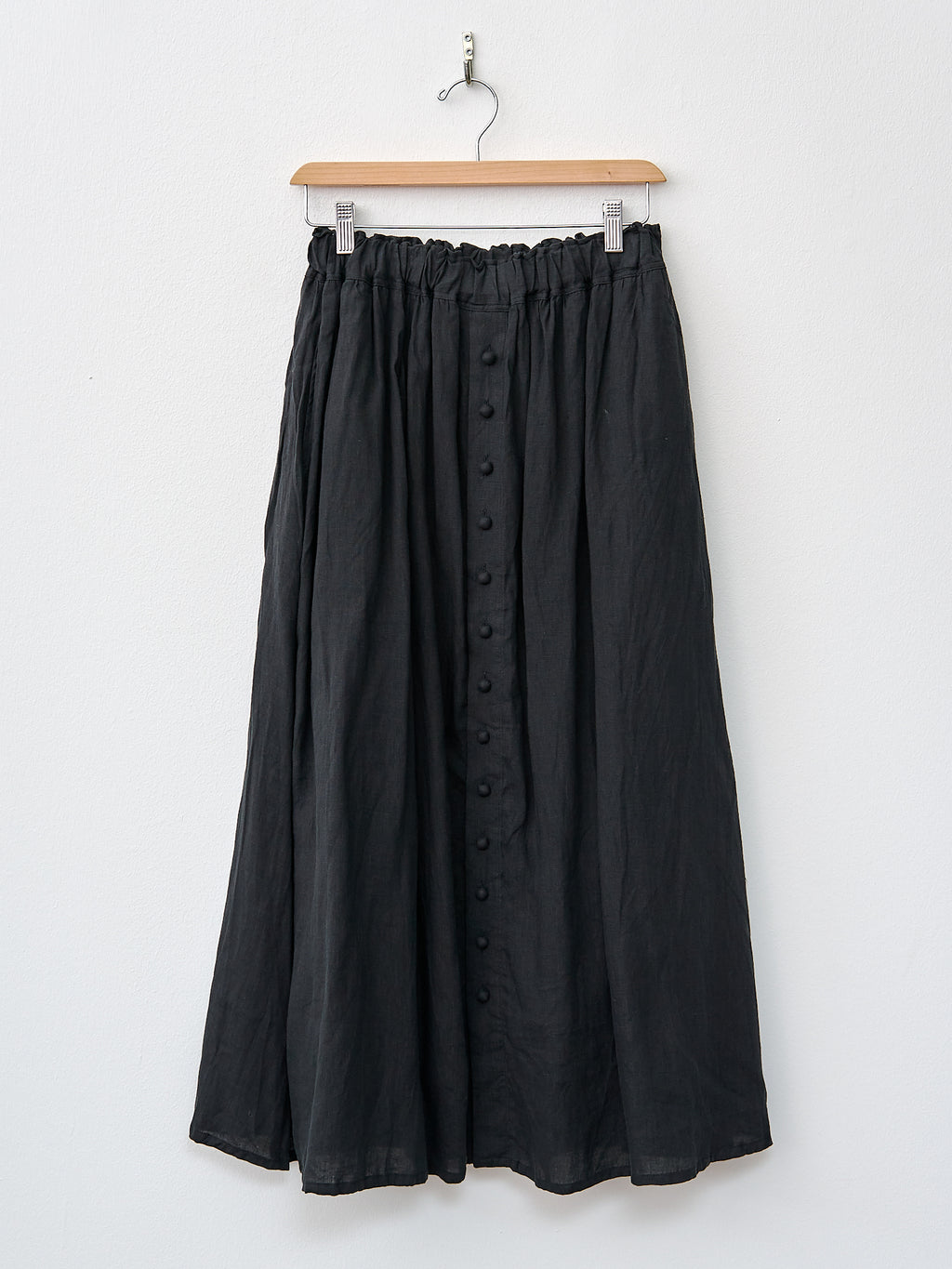 Namu Shop - Ichi Antiquites French Linen Skirt - Black