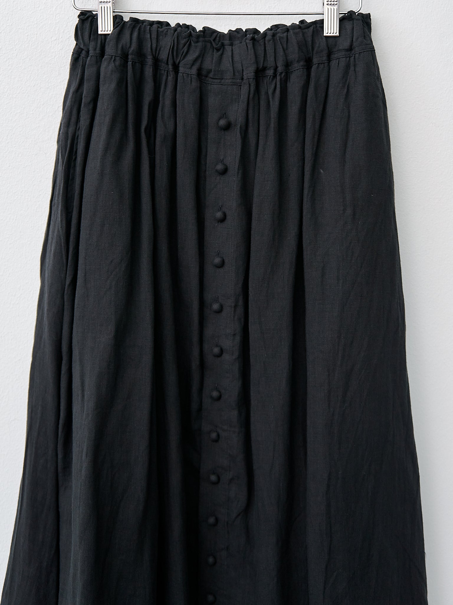 Namu Shop - Ichi Antiquites French Linen Skirt - Black