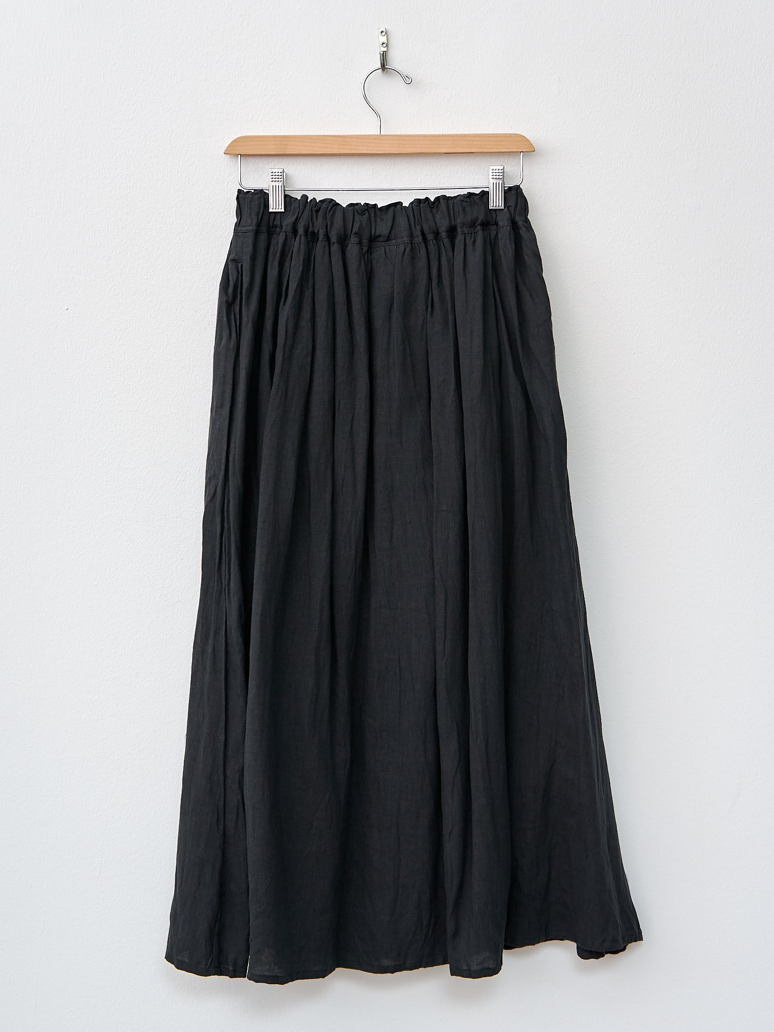 Namu Shop - Ichi Antiquites French Linen Skirt - Black