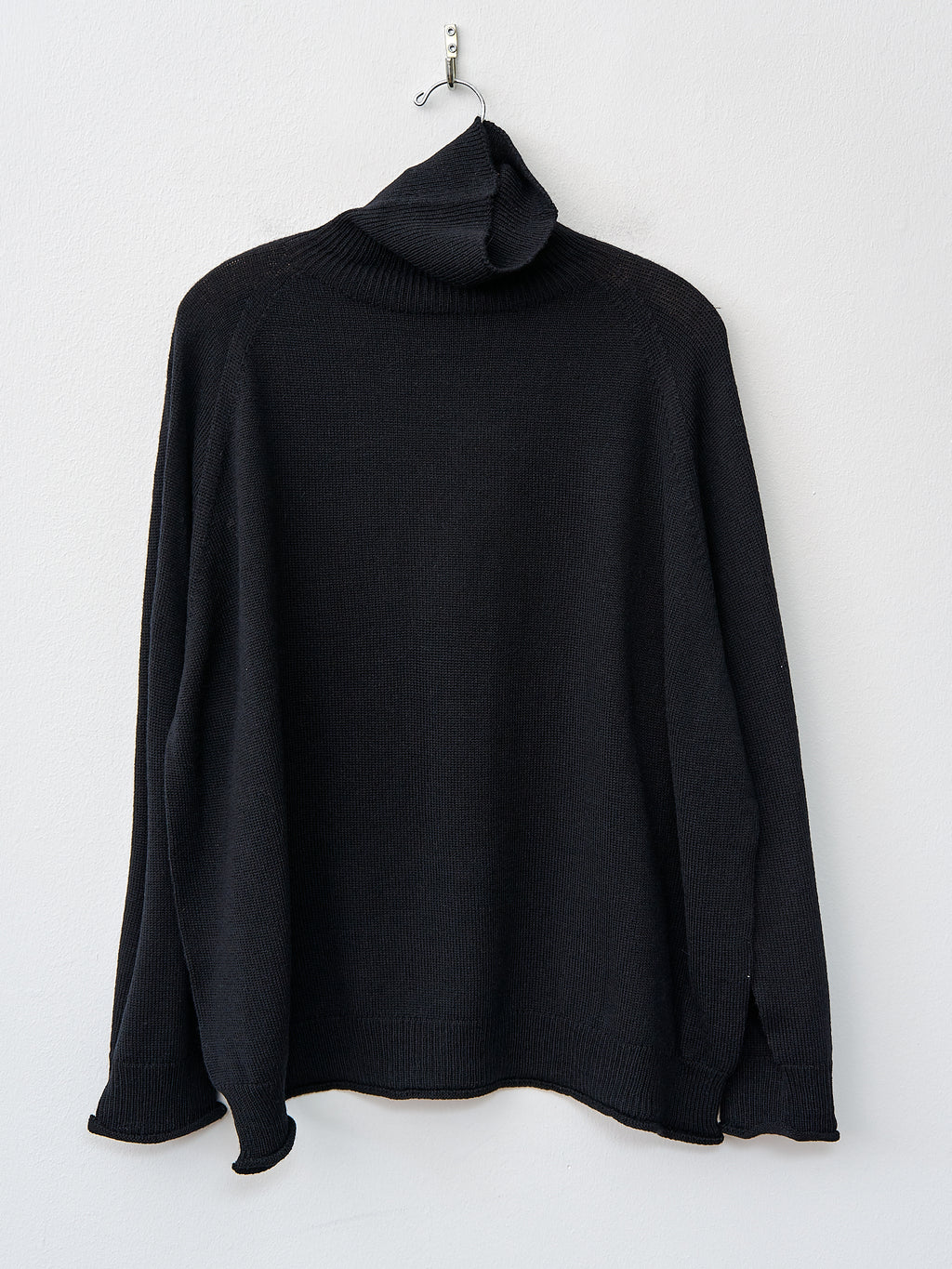 Namu Shop - Ichi Antiquites Whole Garment Turtleneck Pullover - Black