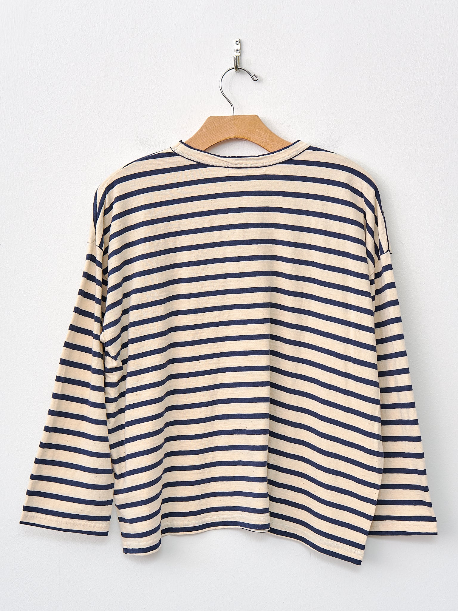 Namu Shop - Ichi Antiquites Striped Pullover - Natural x Navy