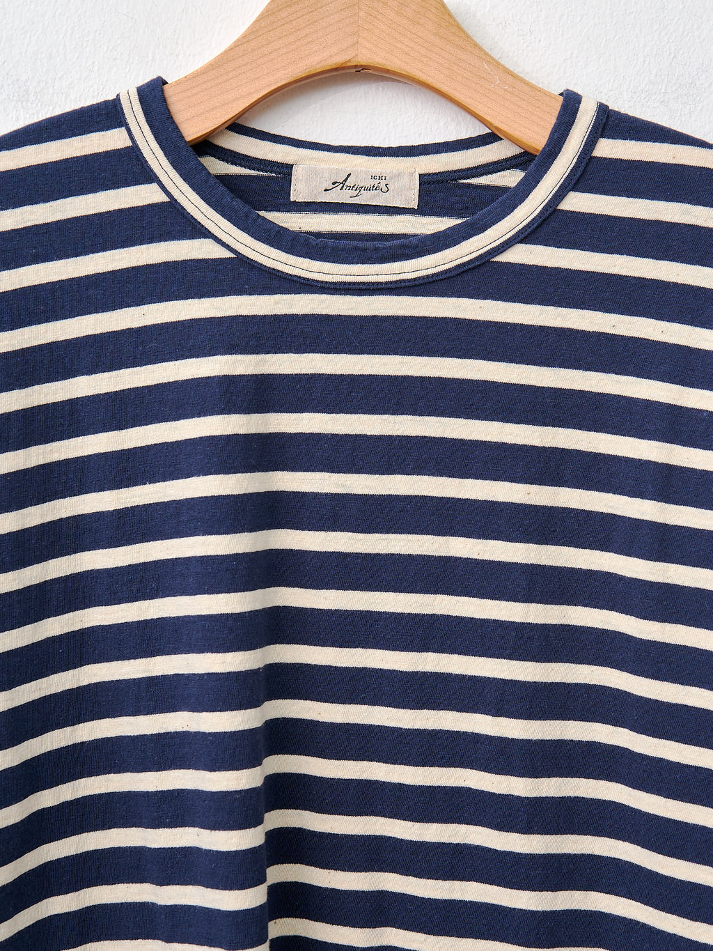 Namu Shop - Ichi Antiquites Striped Pullover - Navy x Natural