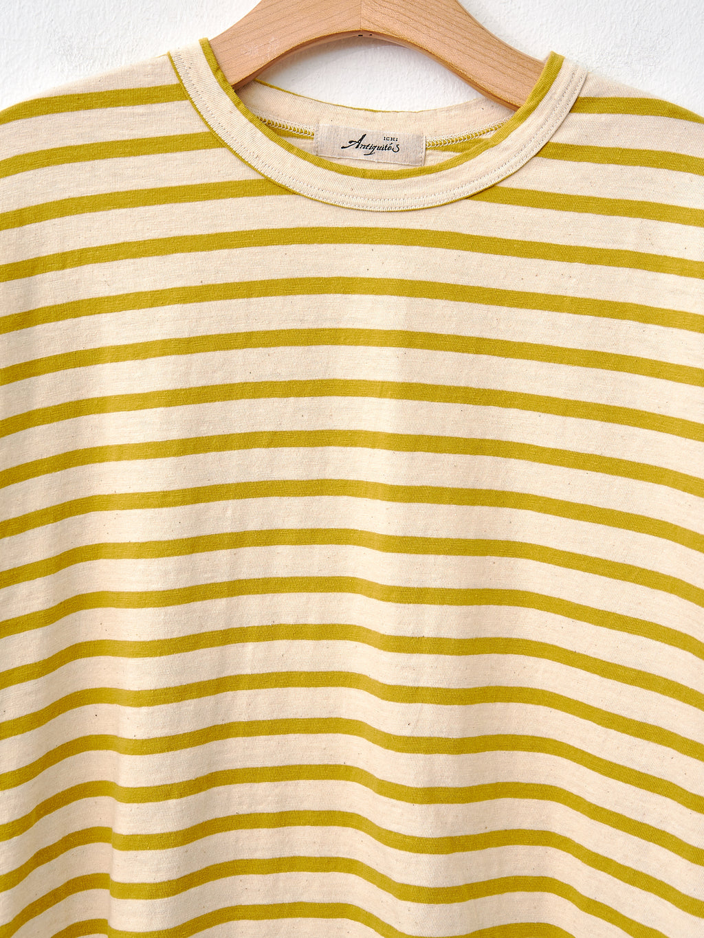 Namu Shop - Ichi Antiquites Striped Pullover - Natural x Mustard