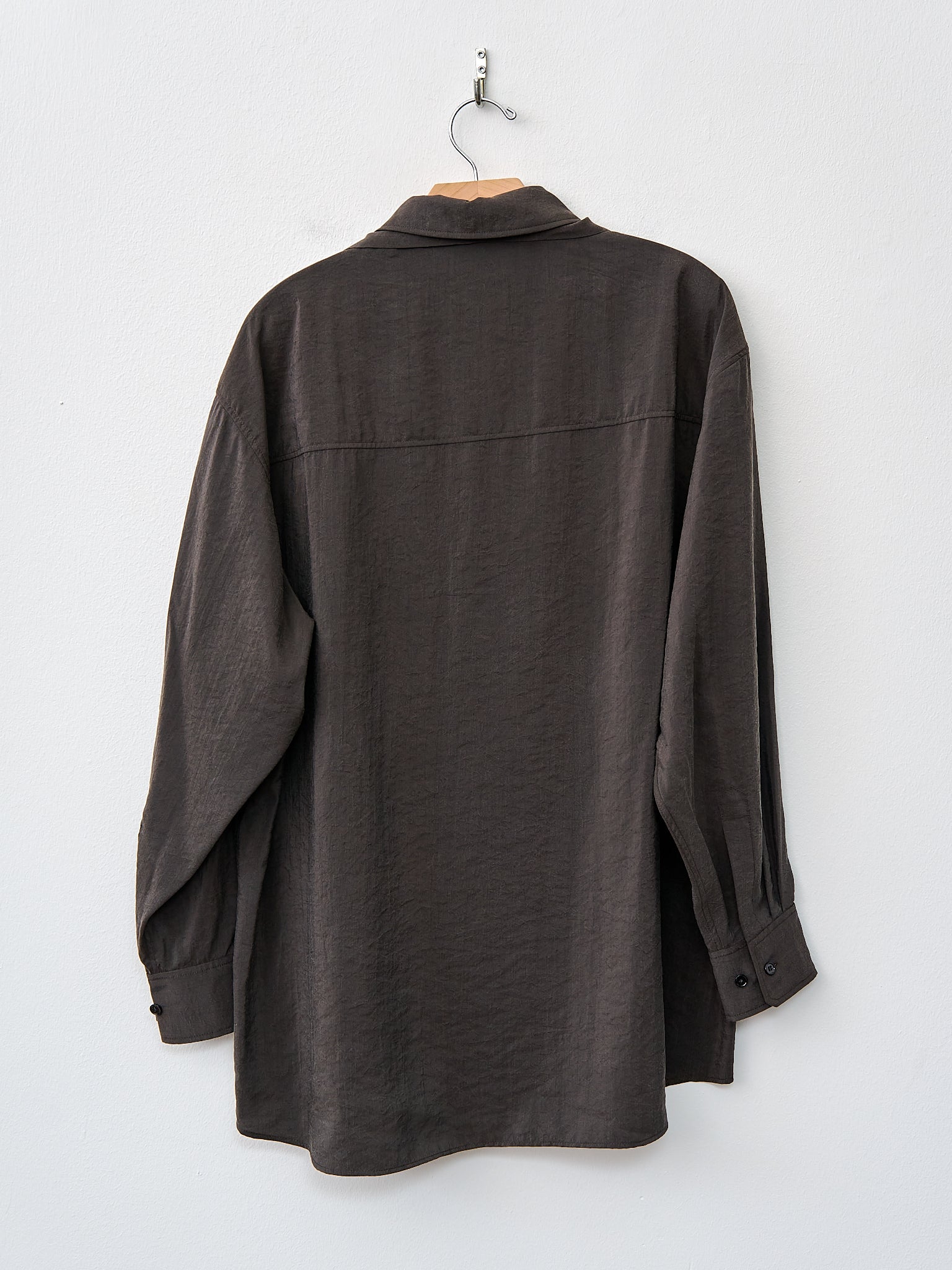 Namu Shop - Lemaire Long Shirt with Tie - Dark Espresso