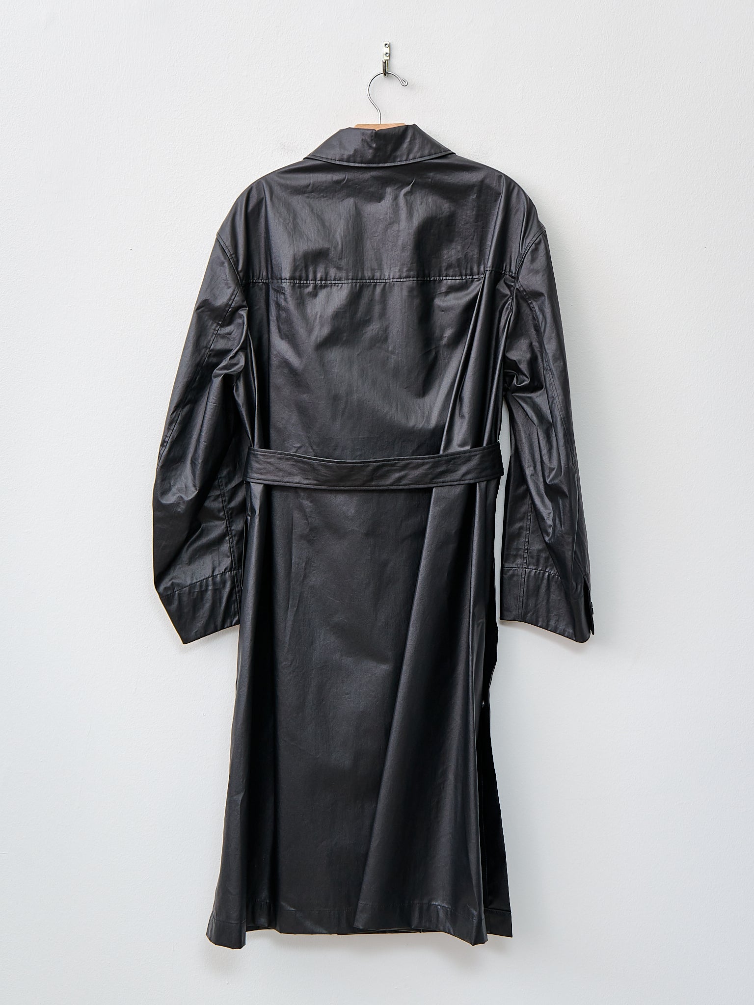 Namu Shop - Lemaire Belted Rain Coat with Slits - Ash Black