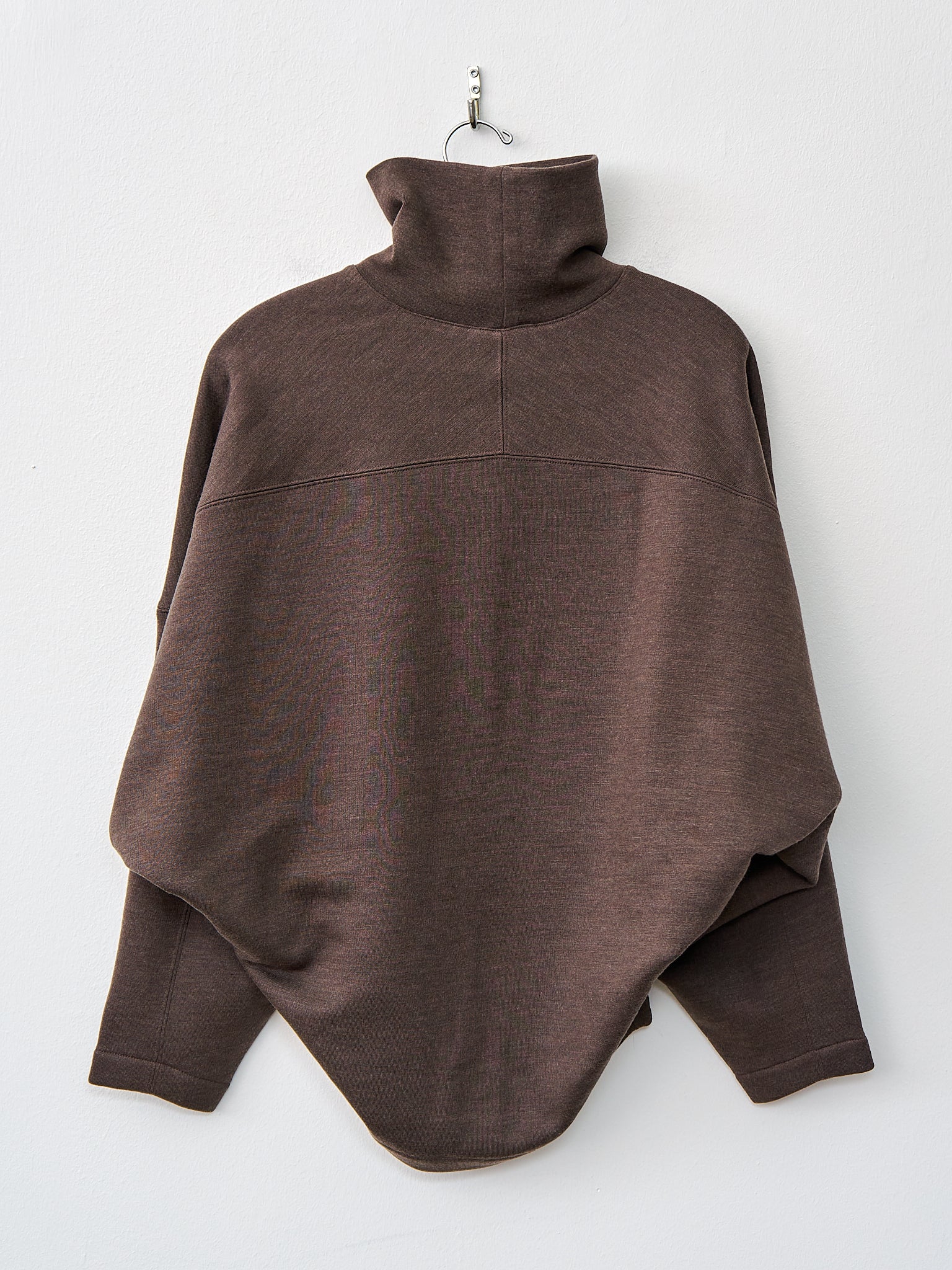 Namu Shop - Lemaire High Neck Sweatshirt - Dark Brown Melange