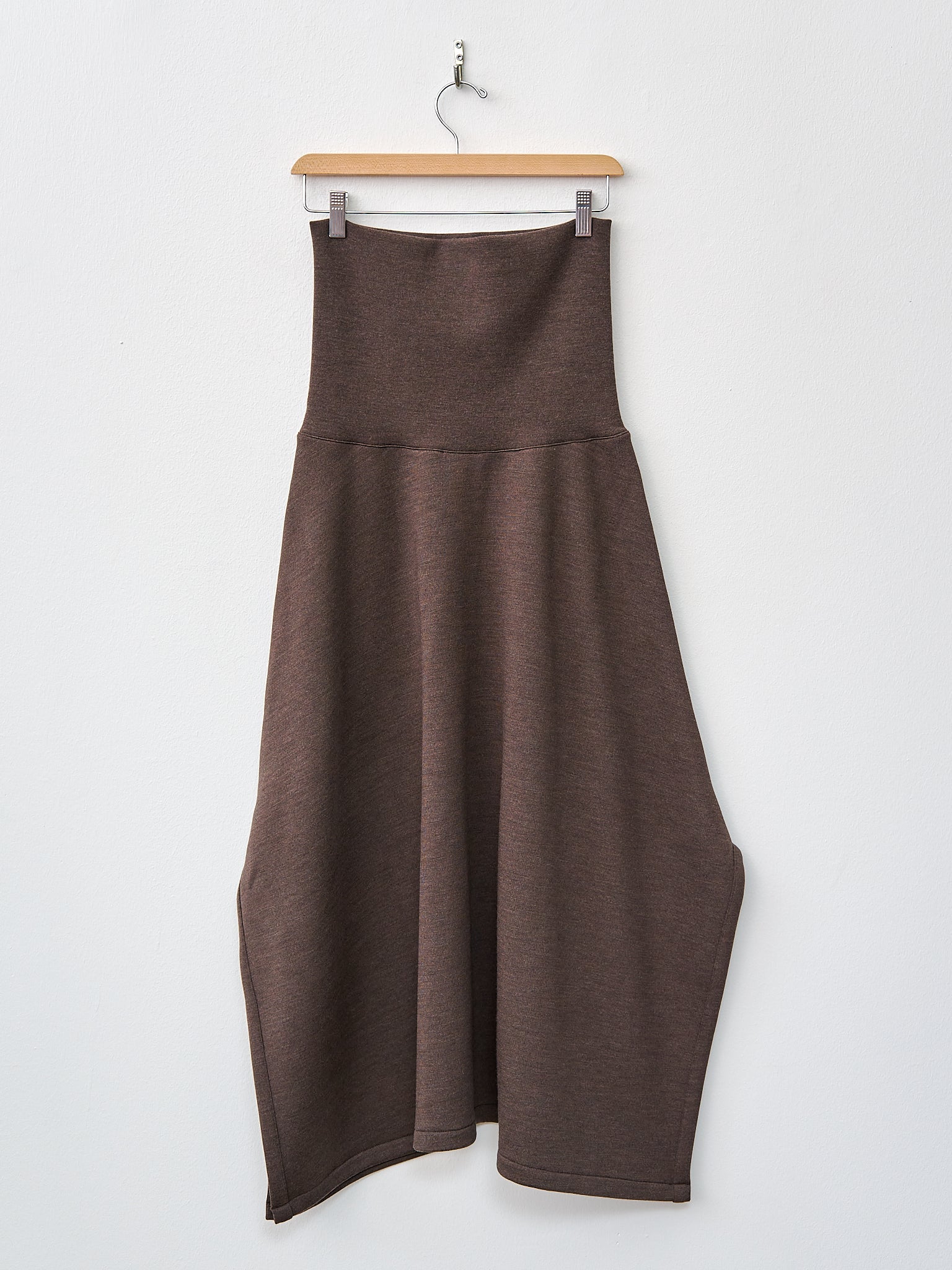 Namu Shop - Lemaire Midi Length Skirt - Dark Brown Melange