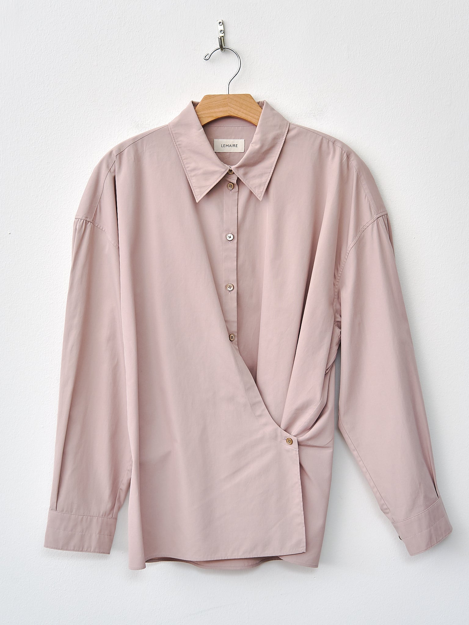 Namu Shop - Lemaire Straight Collar Twisted Shirt - Violet Ice