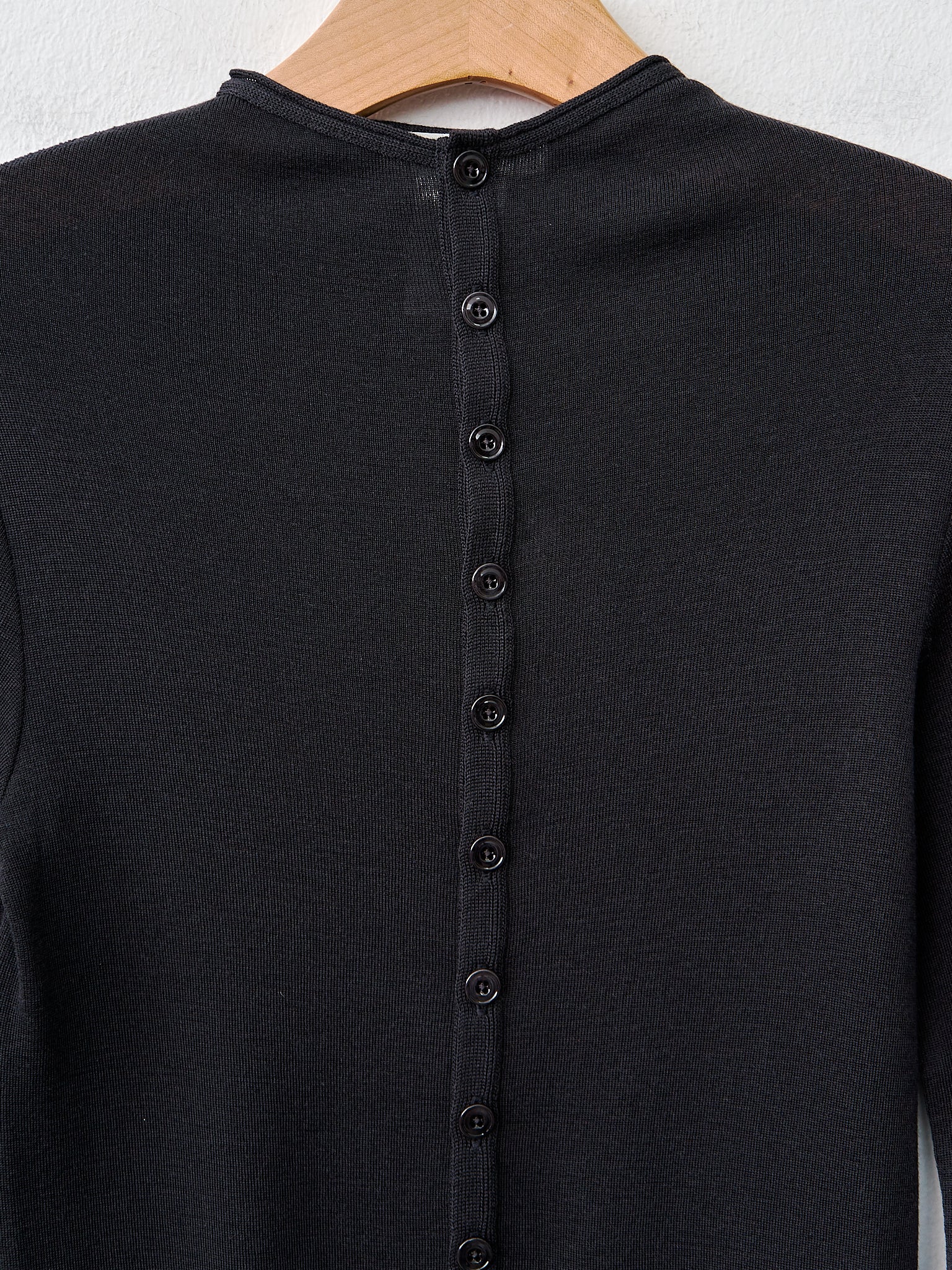 Namu Shop - Lemaire Fitted Seamless Cardigan - Granite Black