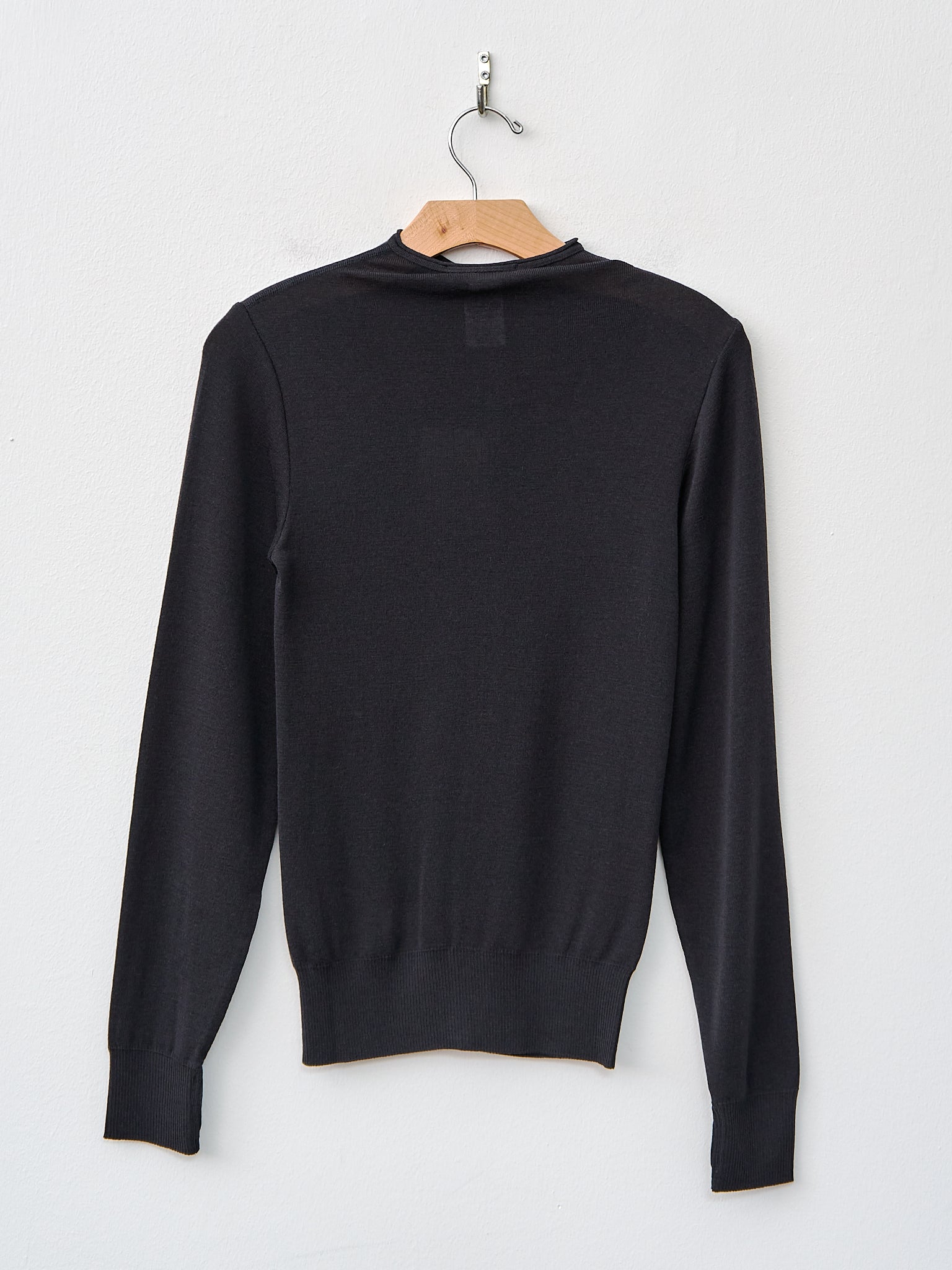 Namu Shop - Lemaire Fitted Seamless Cardigan - Granite Black