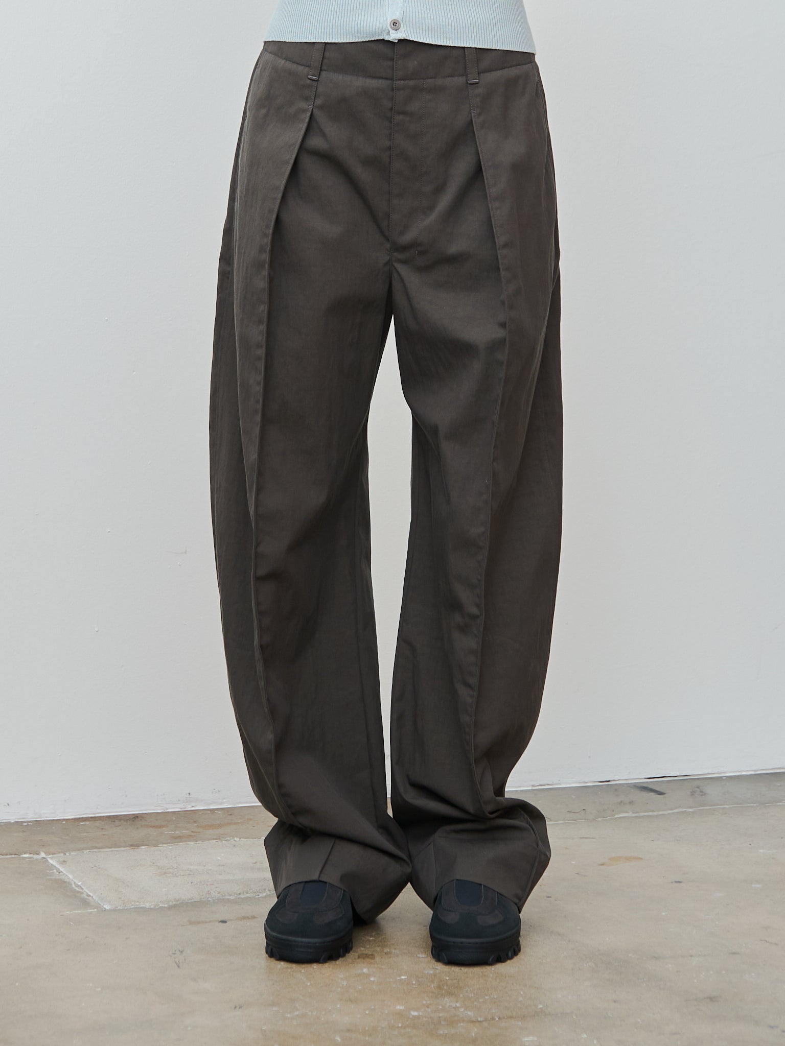 Namu Shop - Lemaire Curved Volume Pants - Dark Coffee