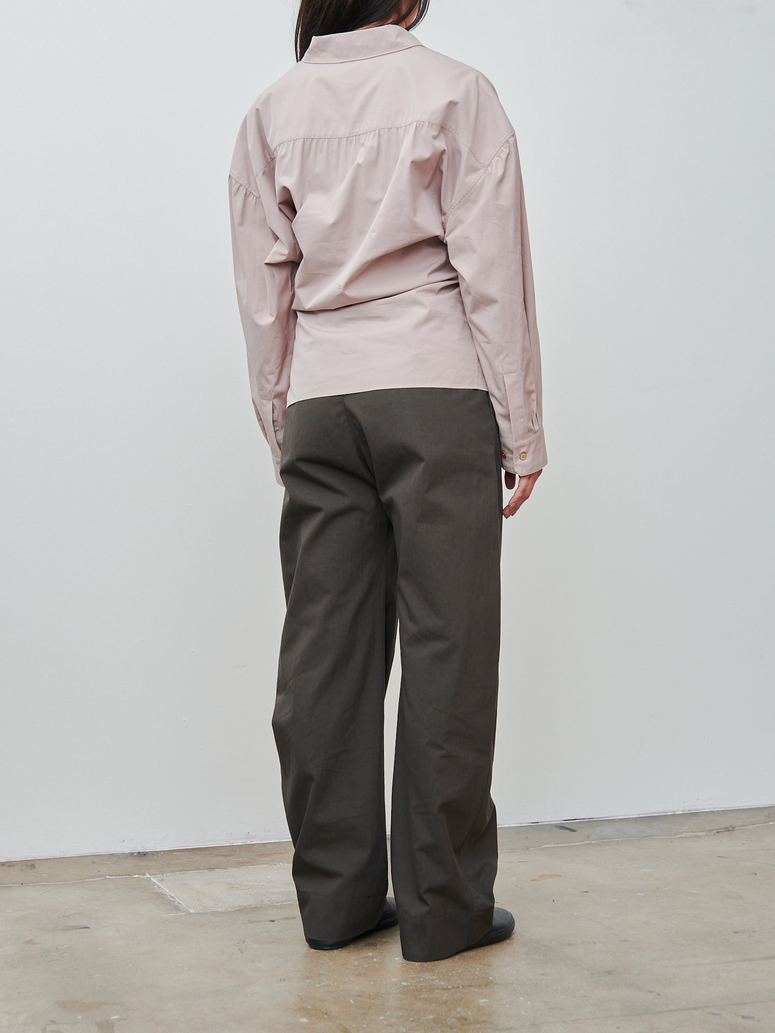 Namu Shop - Lemaire Straight Collar Twisted Shirt - Violet Ice